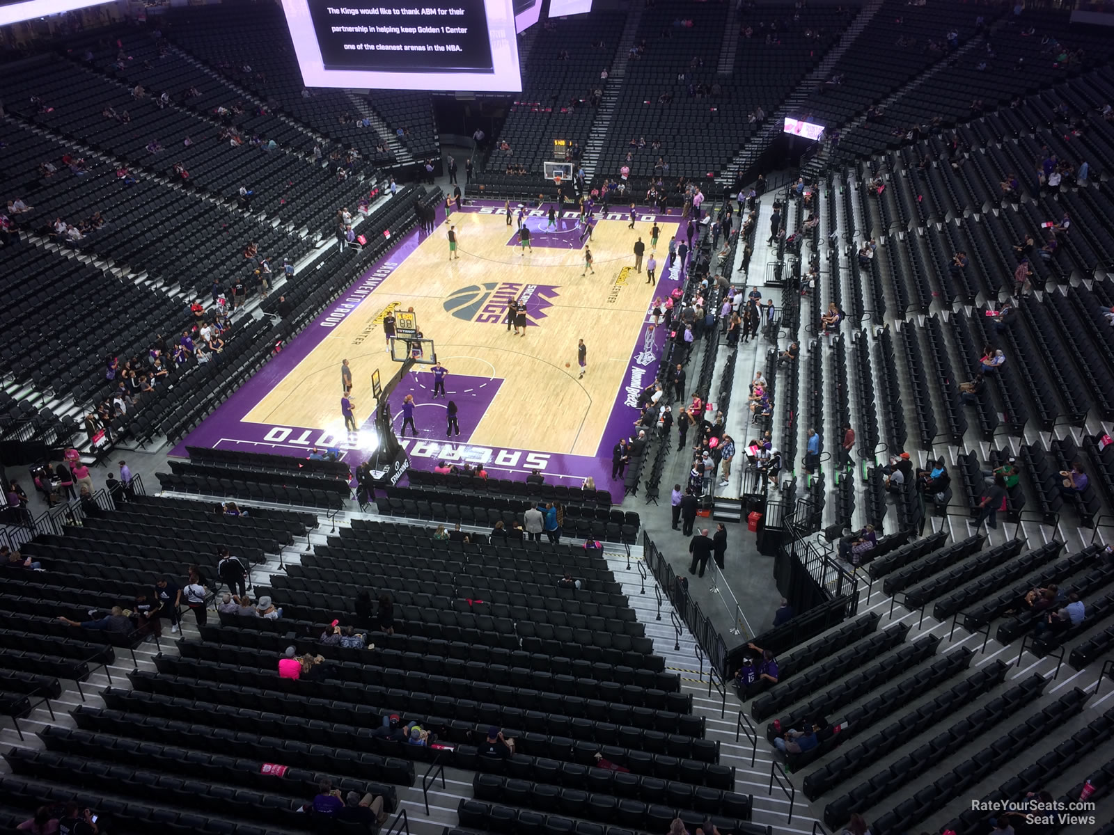 section 210, row a seat view  for basketball - golden 1 center