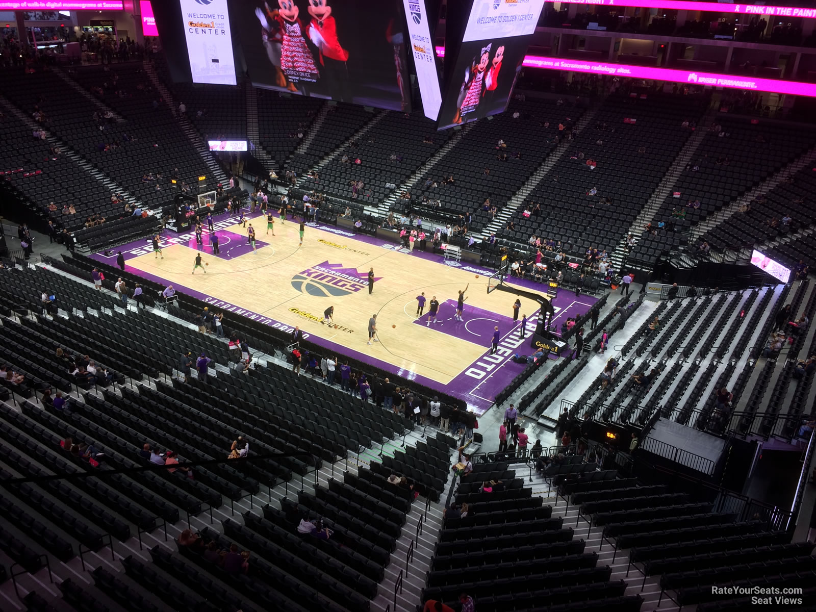 section 215, row a seat view  for basketball - golden 1 center