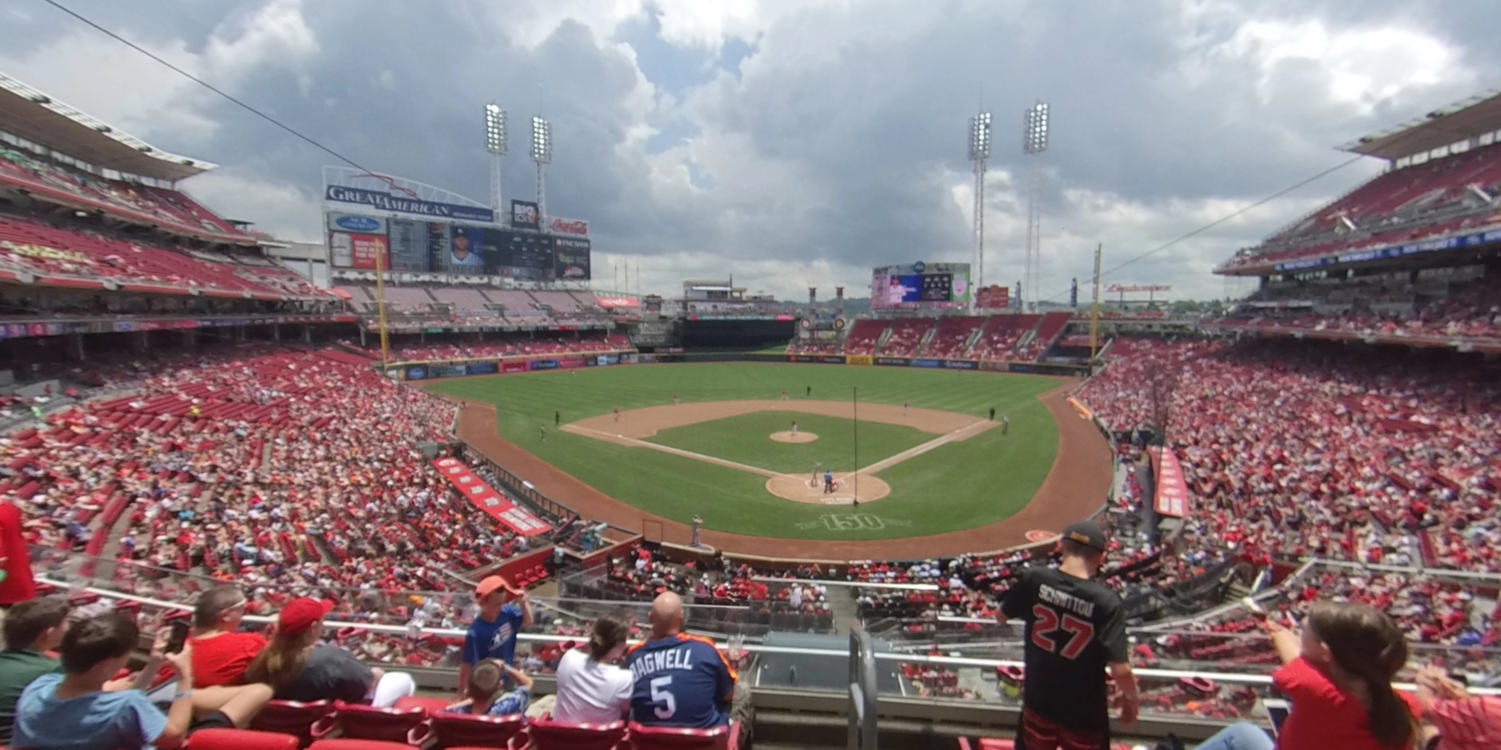 section 222 panoramic seat view  for baseball - great american ball park