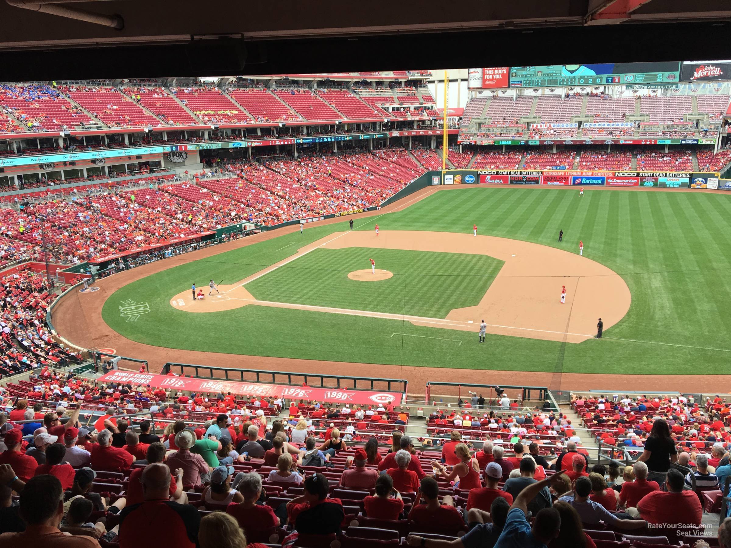 section 303, row o seat view  for baseball - great american ball park