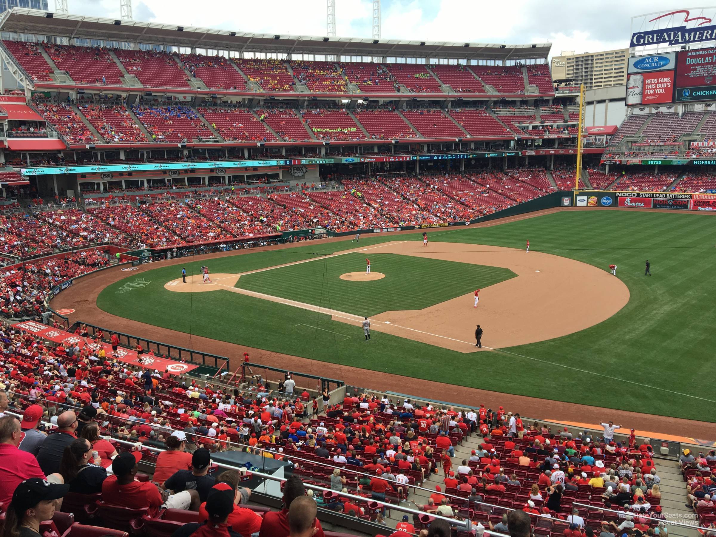 section 305, row m seat view  for baseball - great american ball park