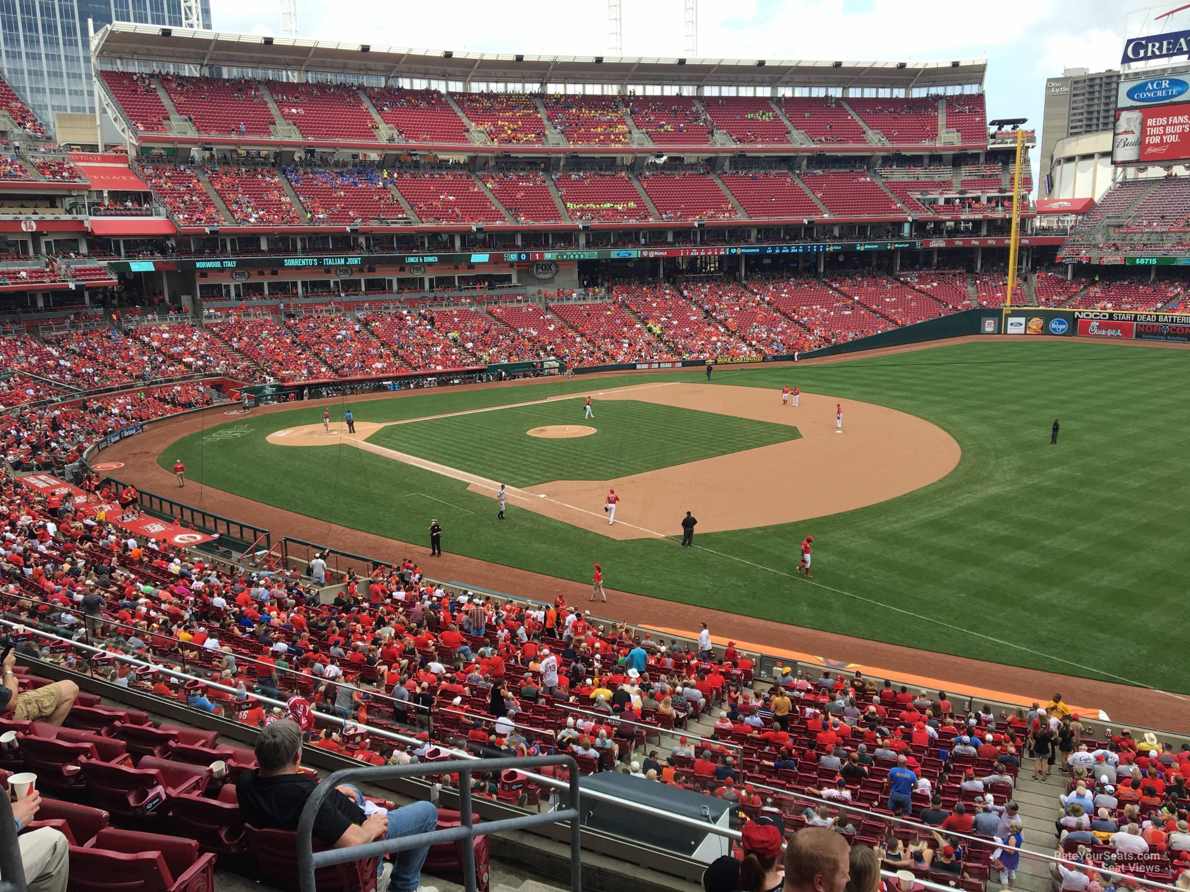 section 307, row e seat view  for baseball - great american ball park