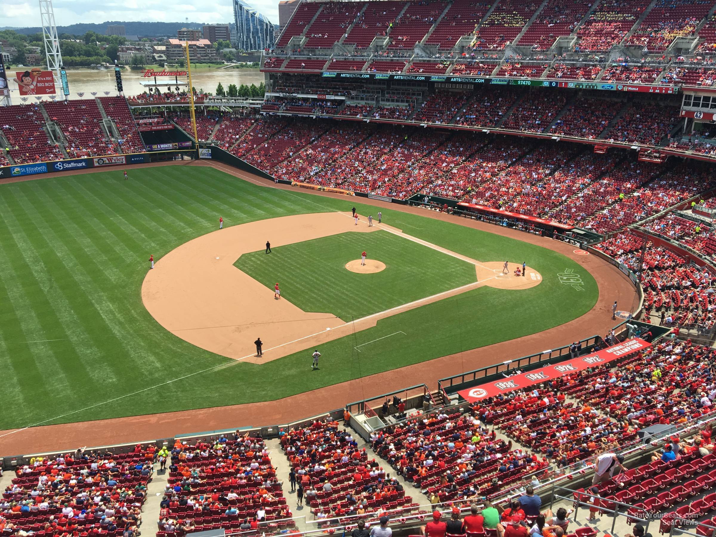 section 515, row c seat view  for baseball - great american ball park