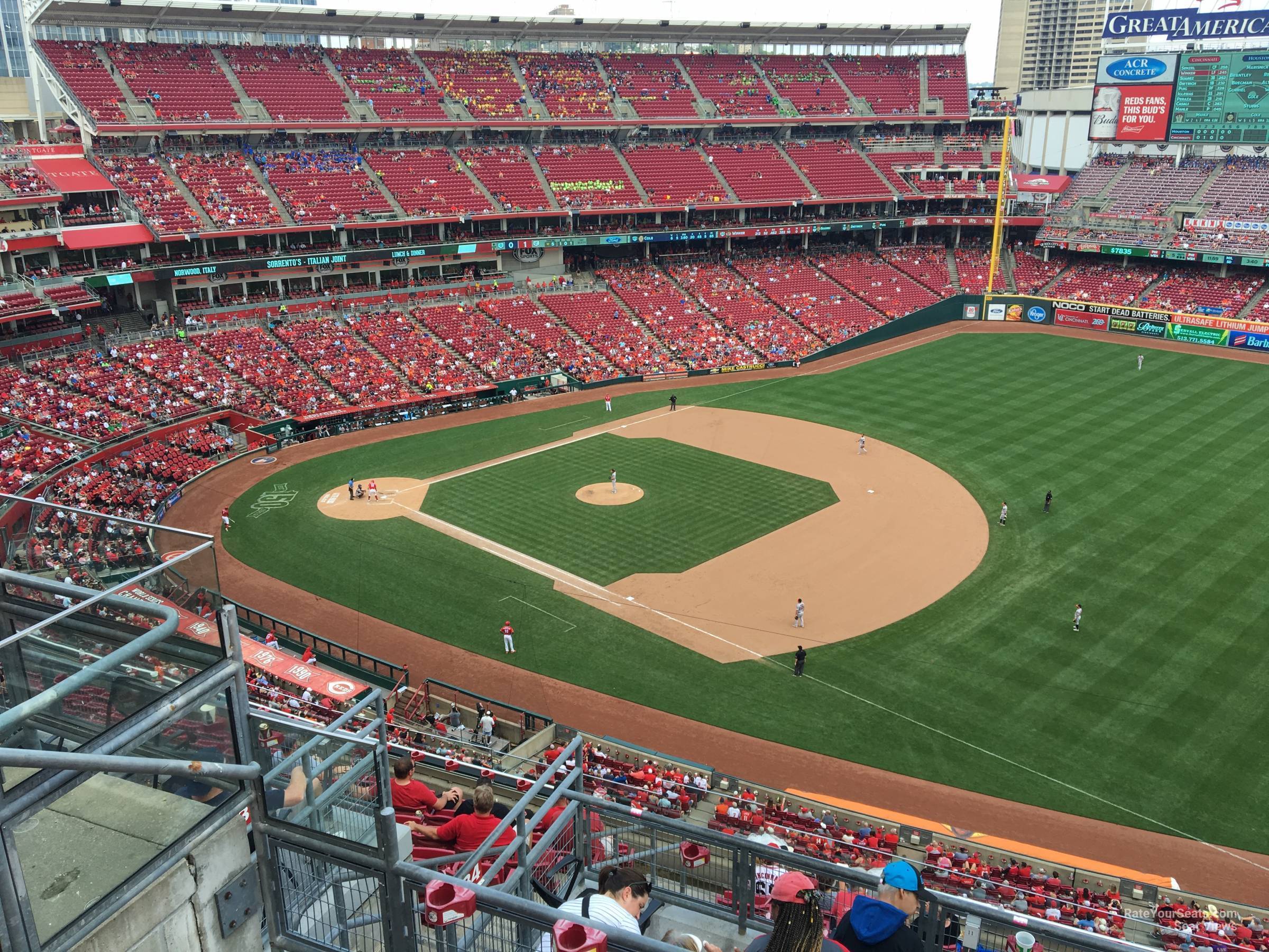 section 534, row c seat view  for baseball - great american ball park