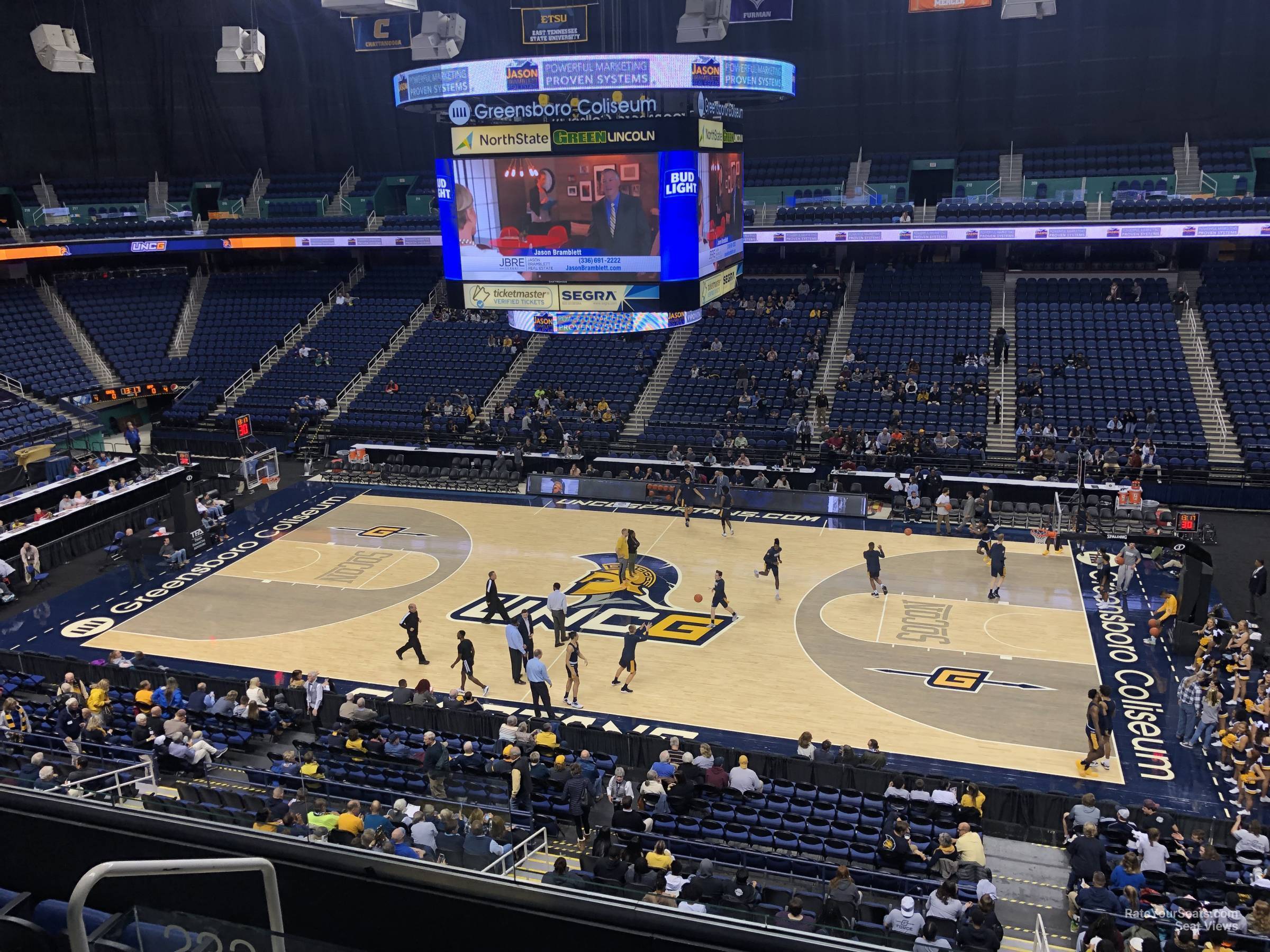 Greensboro Coliseum Section 232 - UNC Greensboro Basketball ...