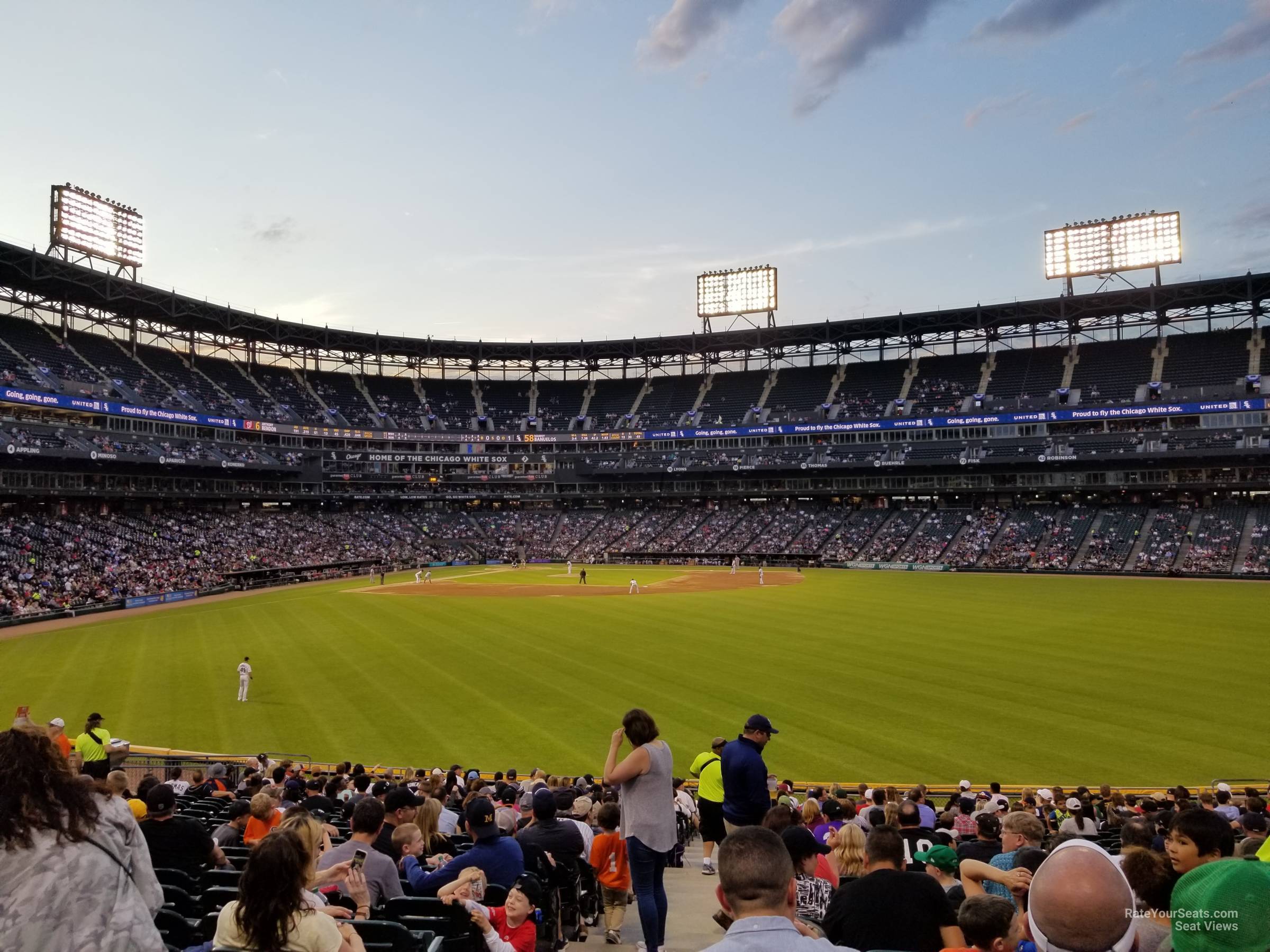 section 102, row 25 seat view  - guaranteed rate field