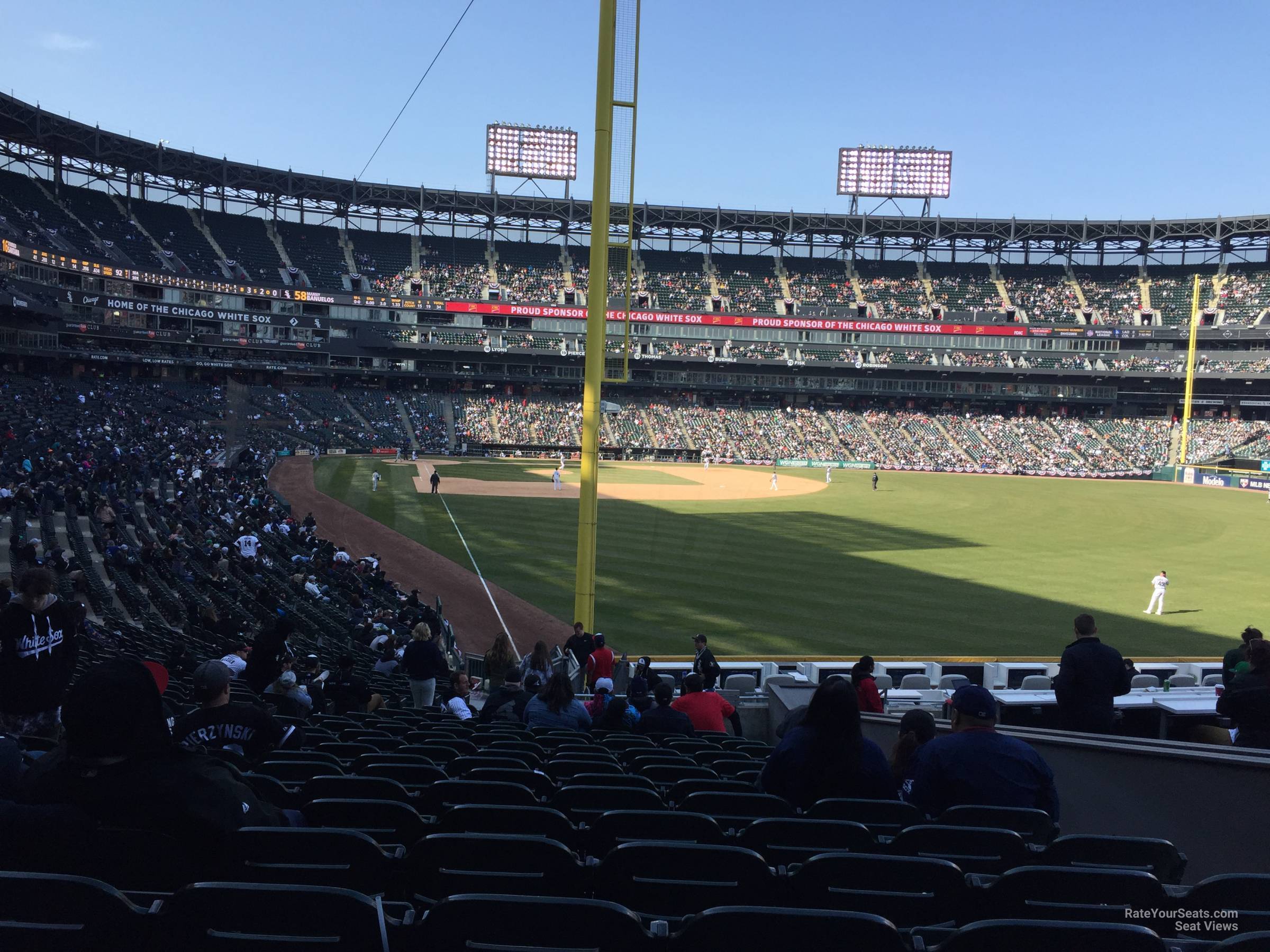 section 108, row 20 seat view  - guaranteed rate field