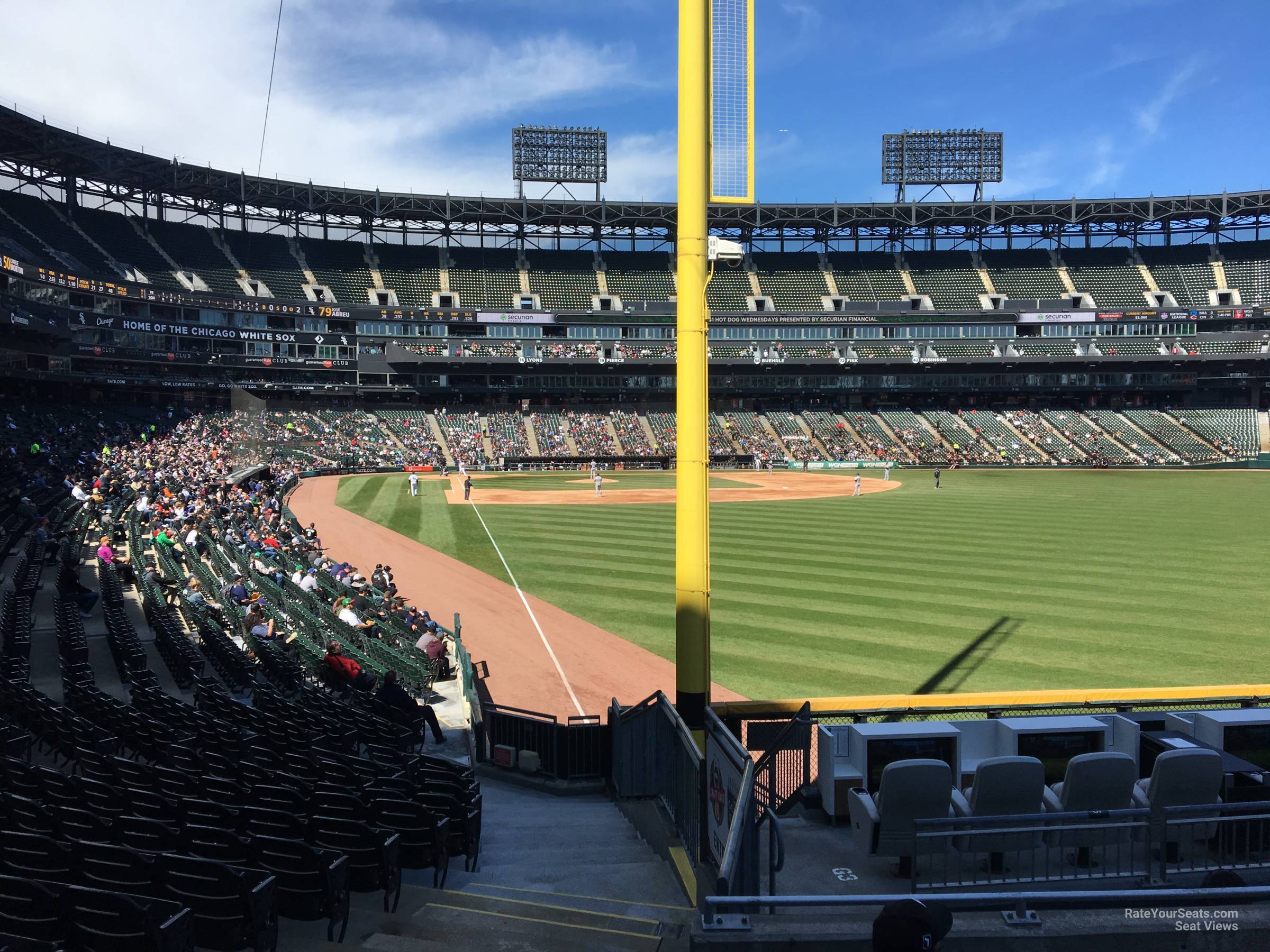 section 108, row 25 seat view  - guaranteed rate field