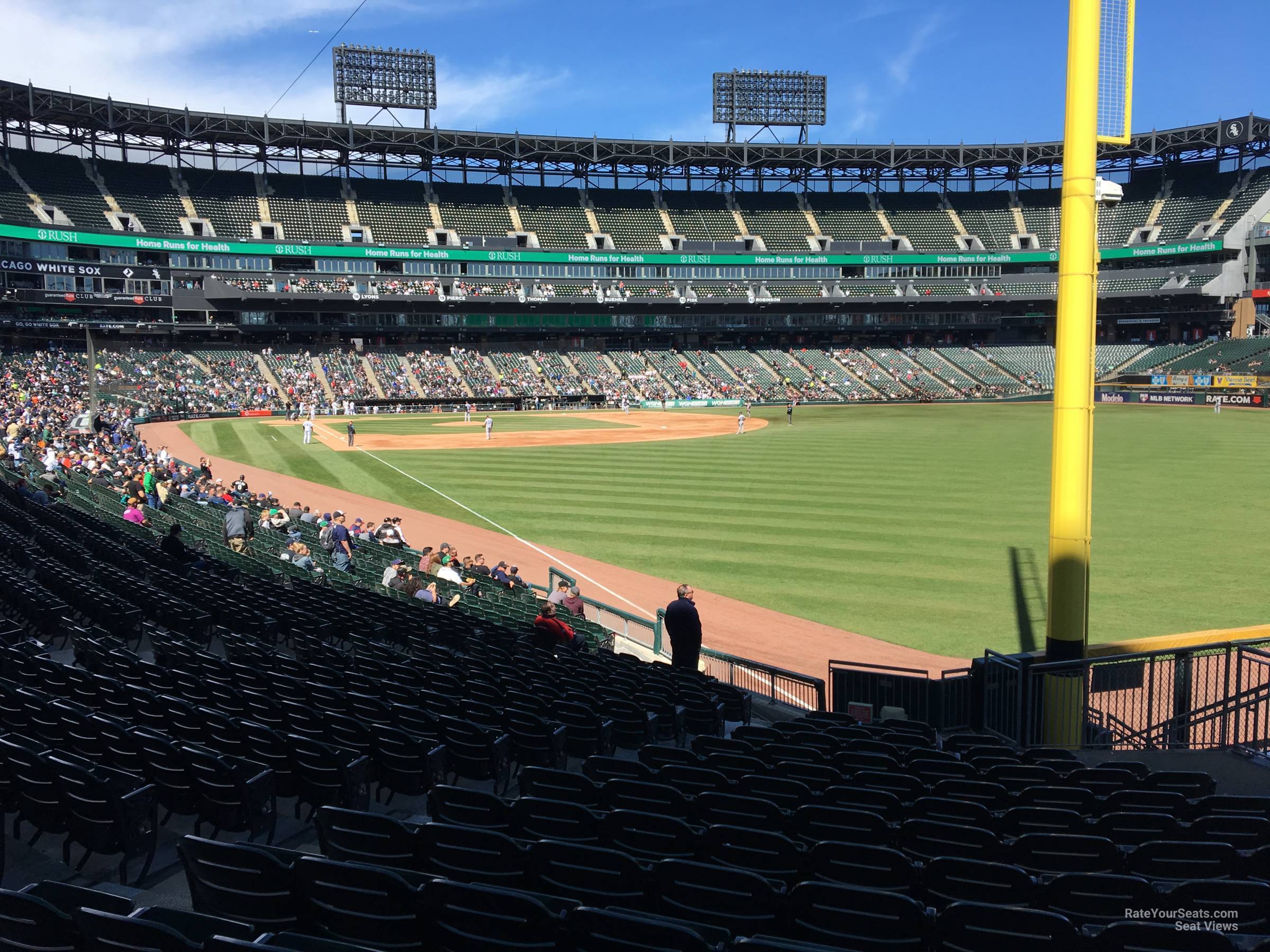 section 109, row 25 seat view  - guaranteed rate field
