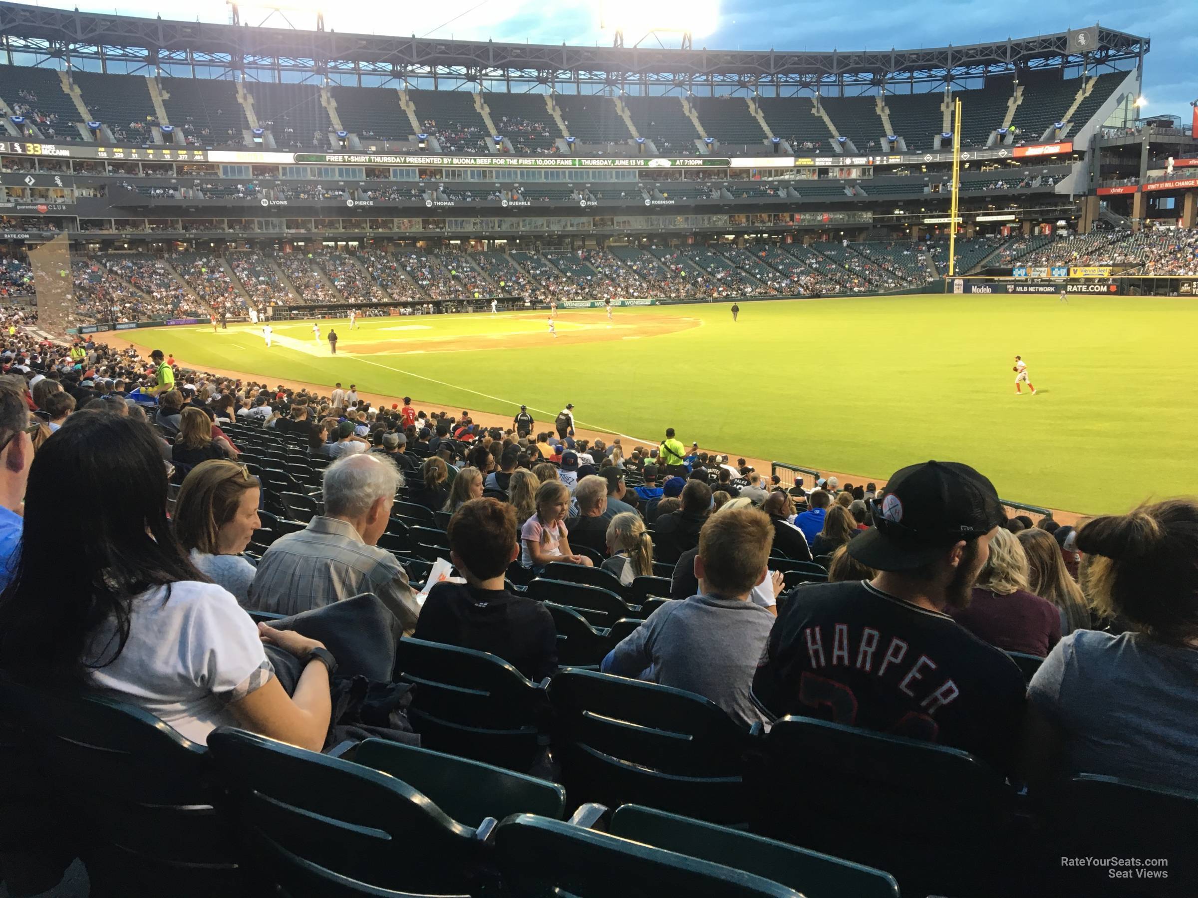 section 110, row 24 seat view  - guaranteed rate field
