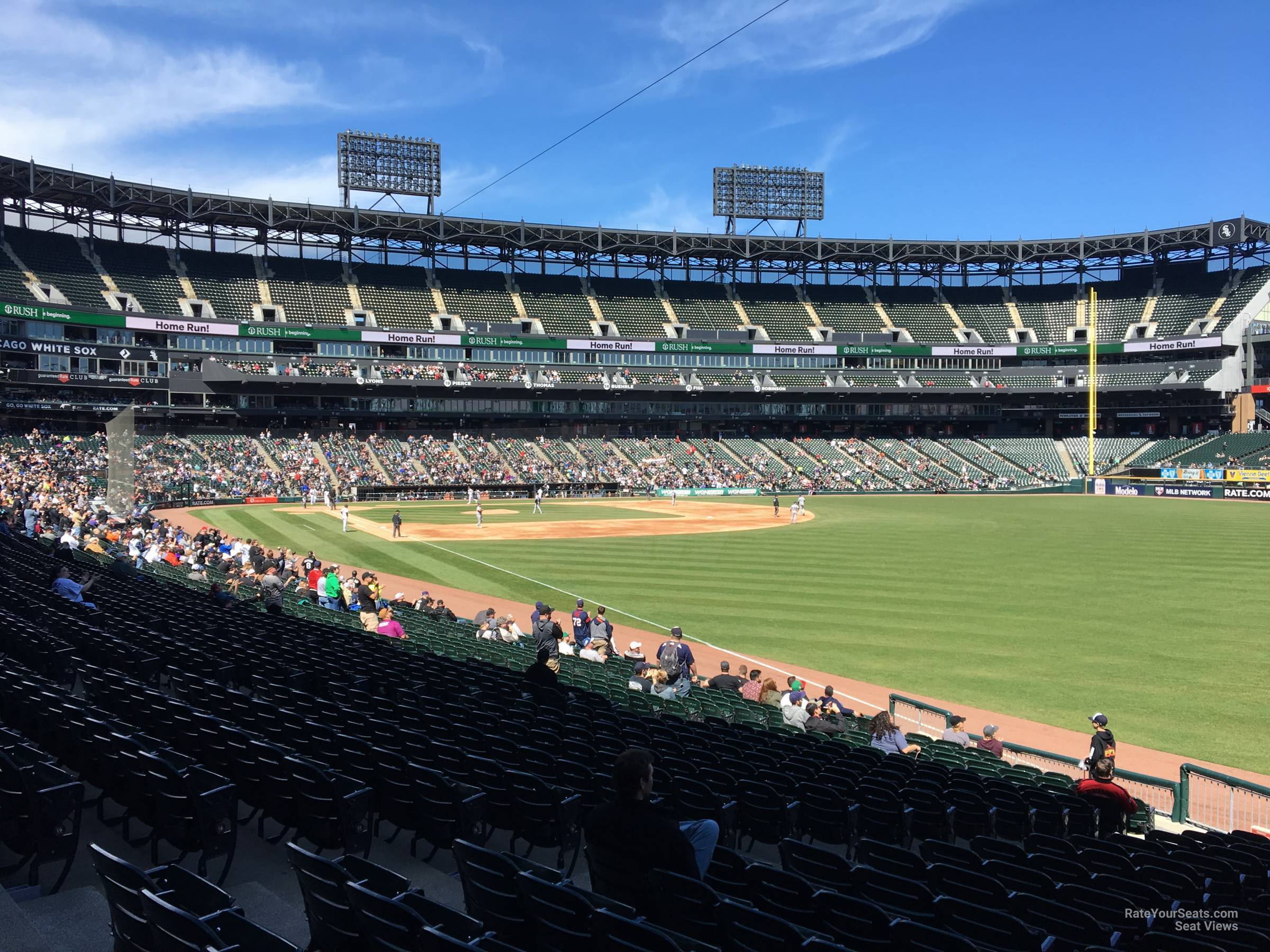 section 110, row 25 seat view  - guaranteed rate field