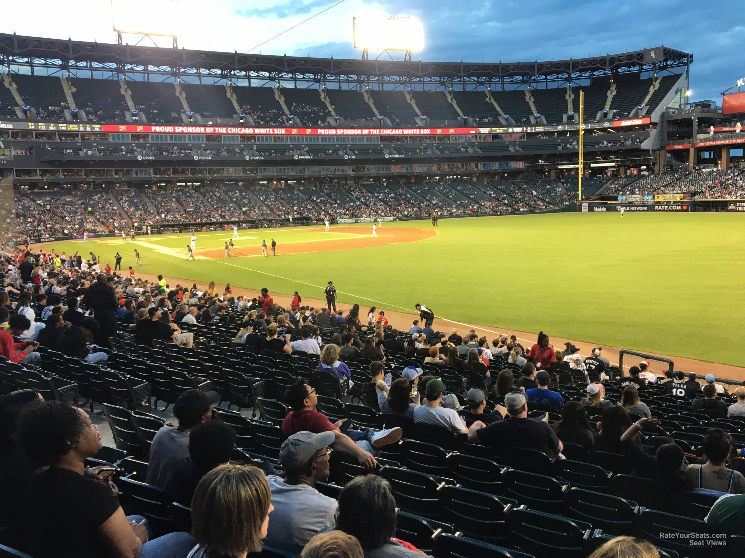 section 111, row 24 seat view  - guaranteed rate field