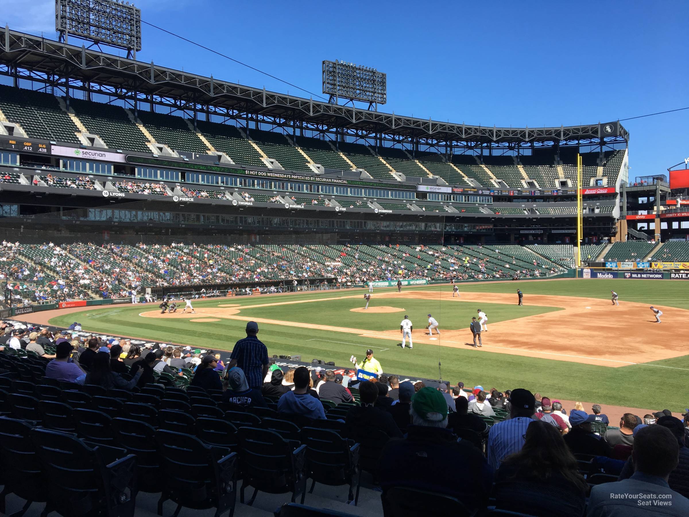 section 120, row 25 seat view  - guaranteed rate field