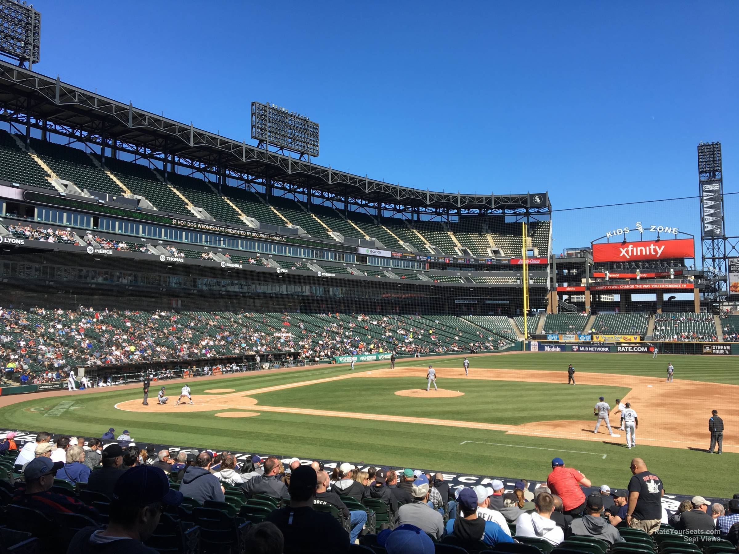 section 123, row 25 seat view  - guaranteed rate field