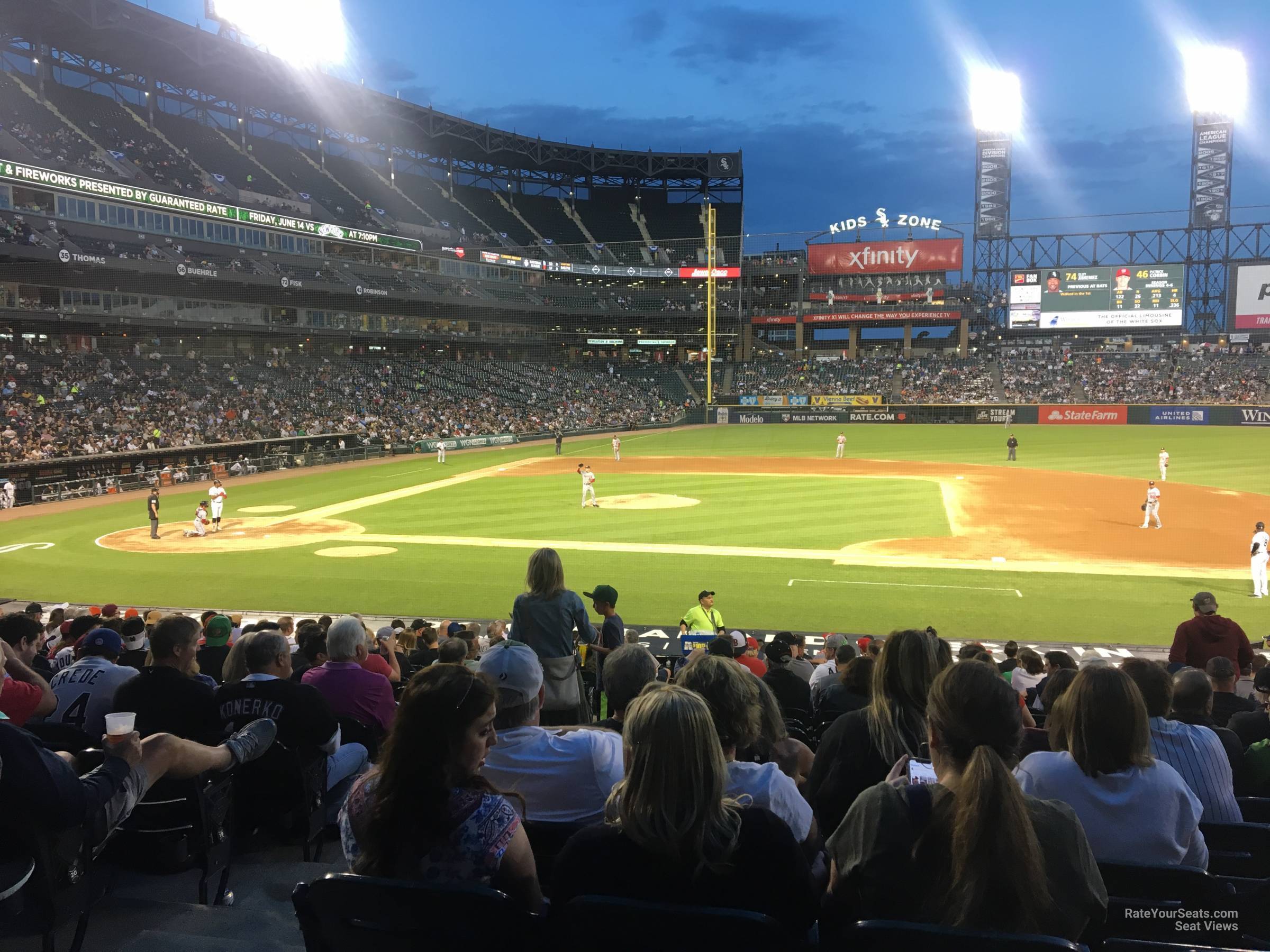 section 124, row 24 seat view  - guaranteed rate field