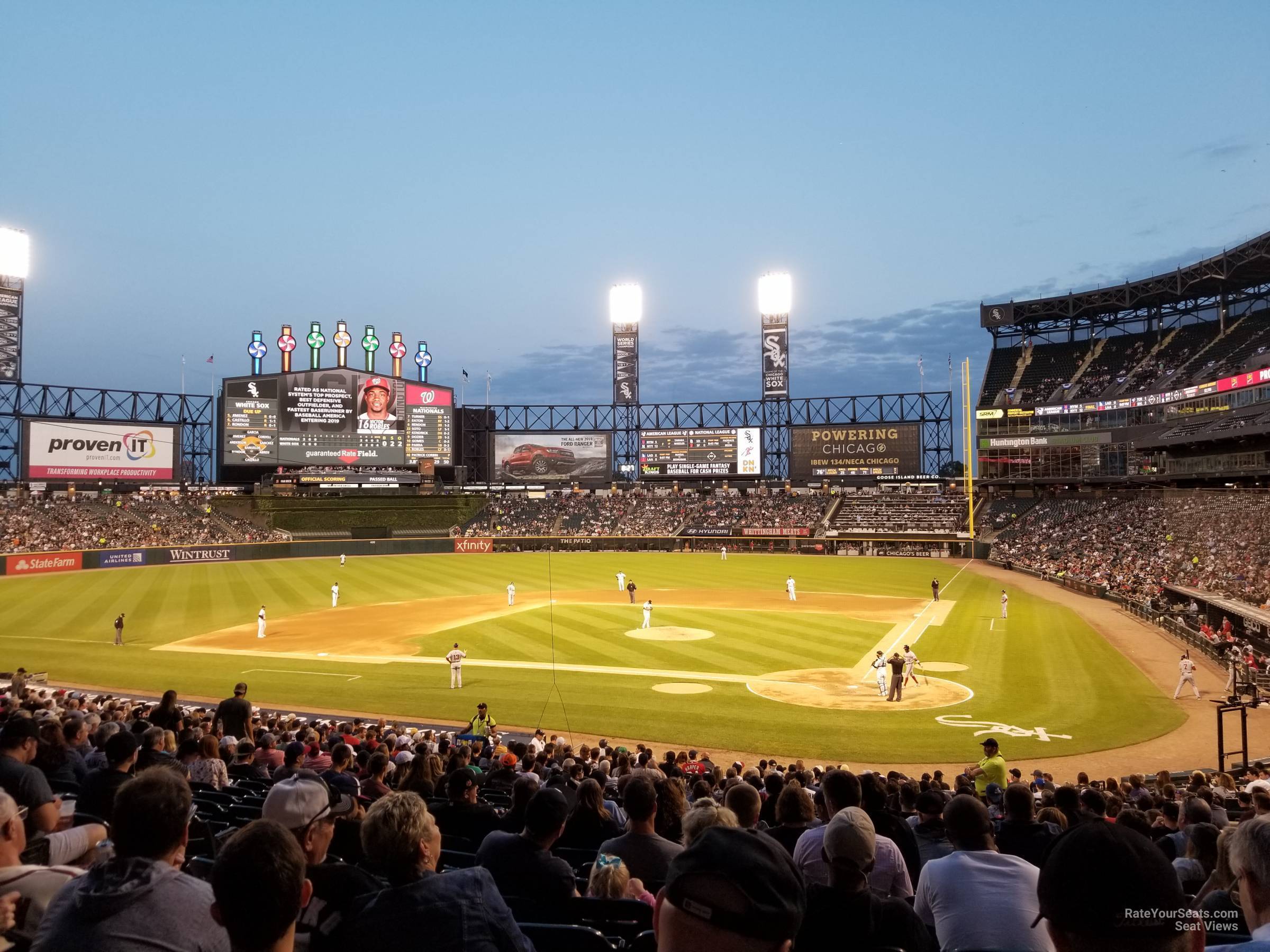 section 135, row 33 seat view  - guaranteed rate field