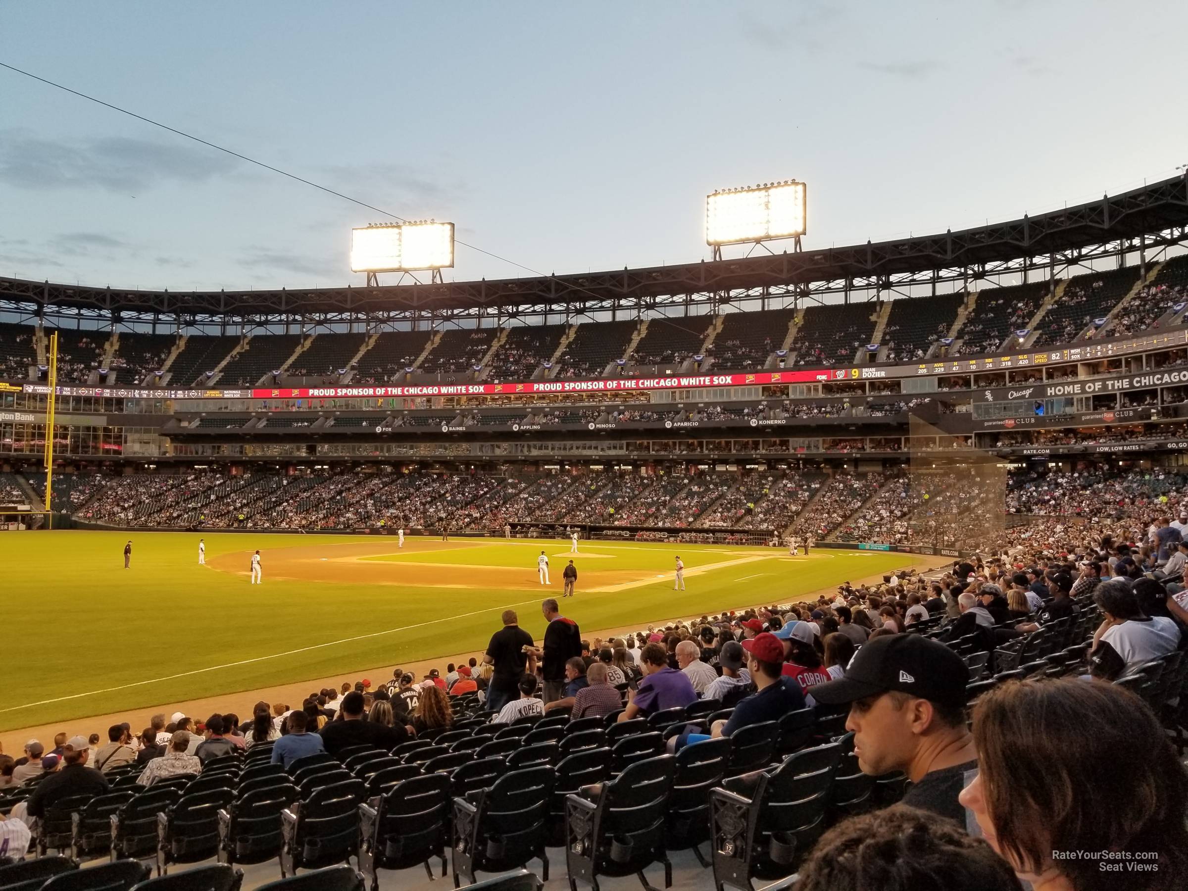 section 150, row 20 seat view  - guaranteed rate field