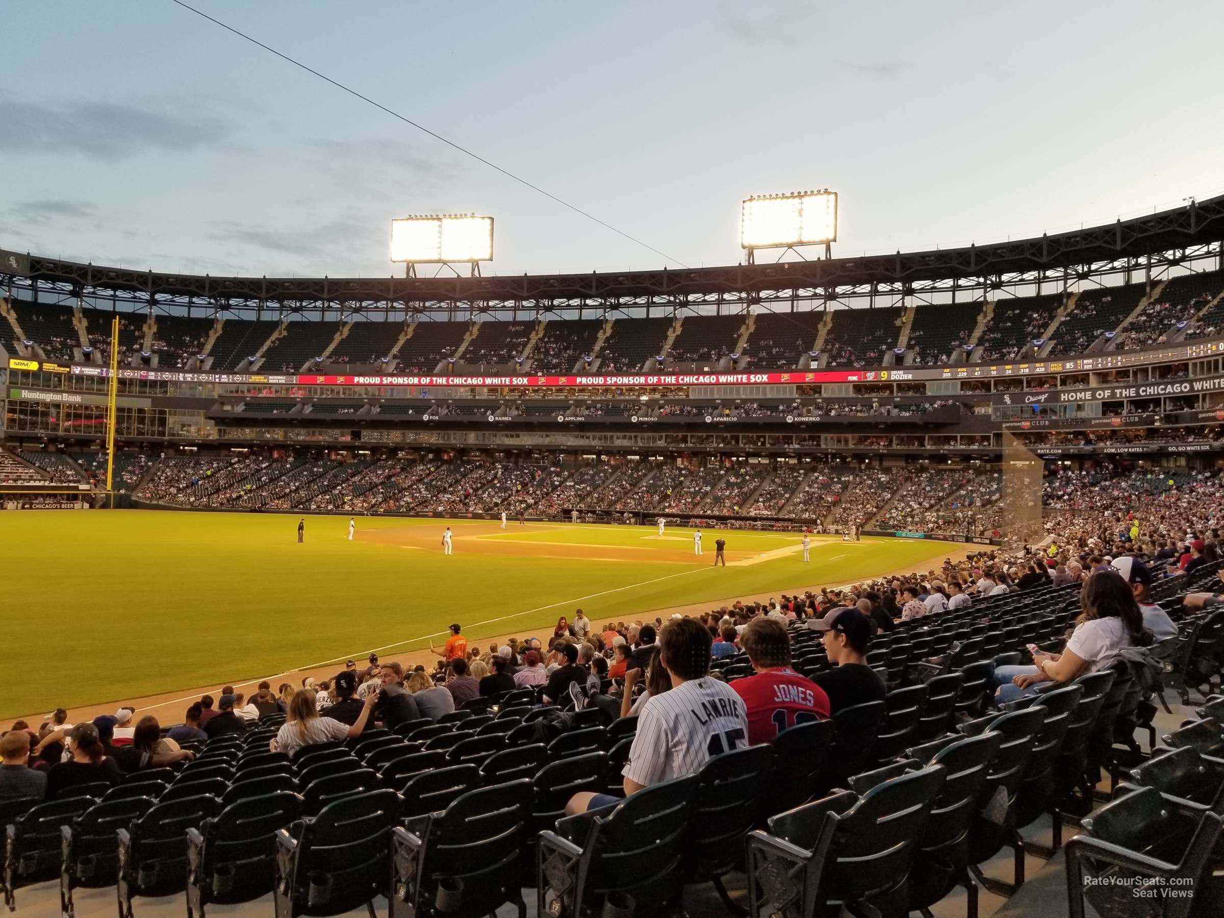 section 153, row 20 seat view  - guaranteed rate field