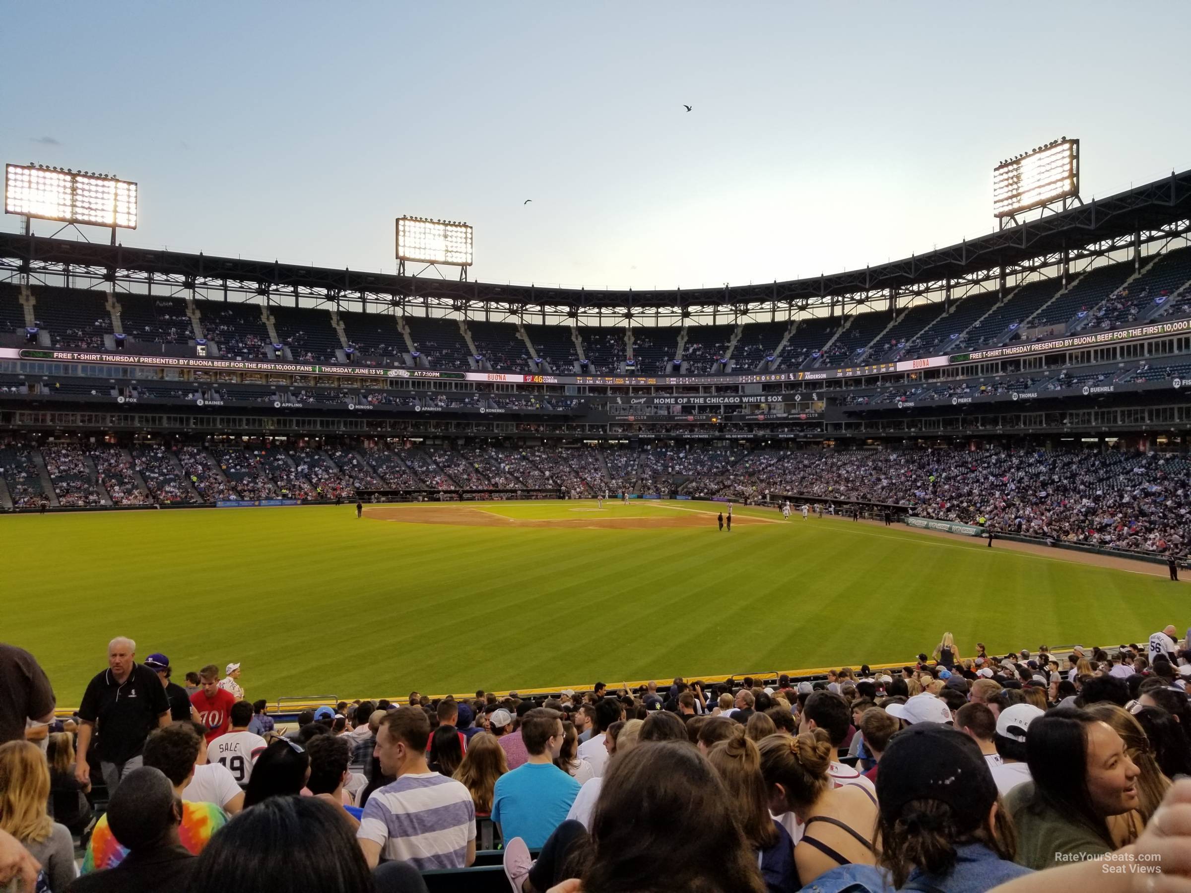 section 161, row 24 seat view  - guaranteed rate field