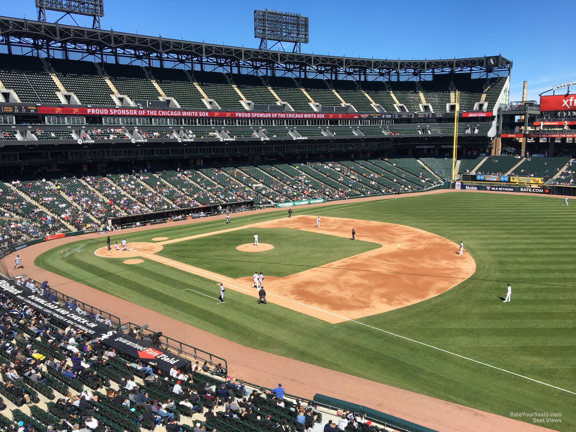 section 318, row 1 seat view  - guaranteed rate field
