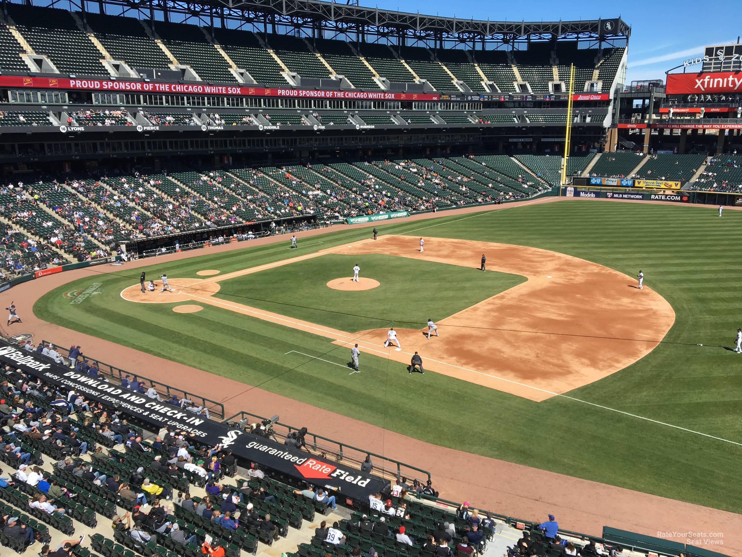 section 320, row 1 seat view  - guaranteed rate field