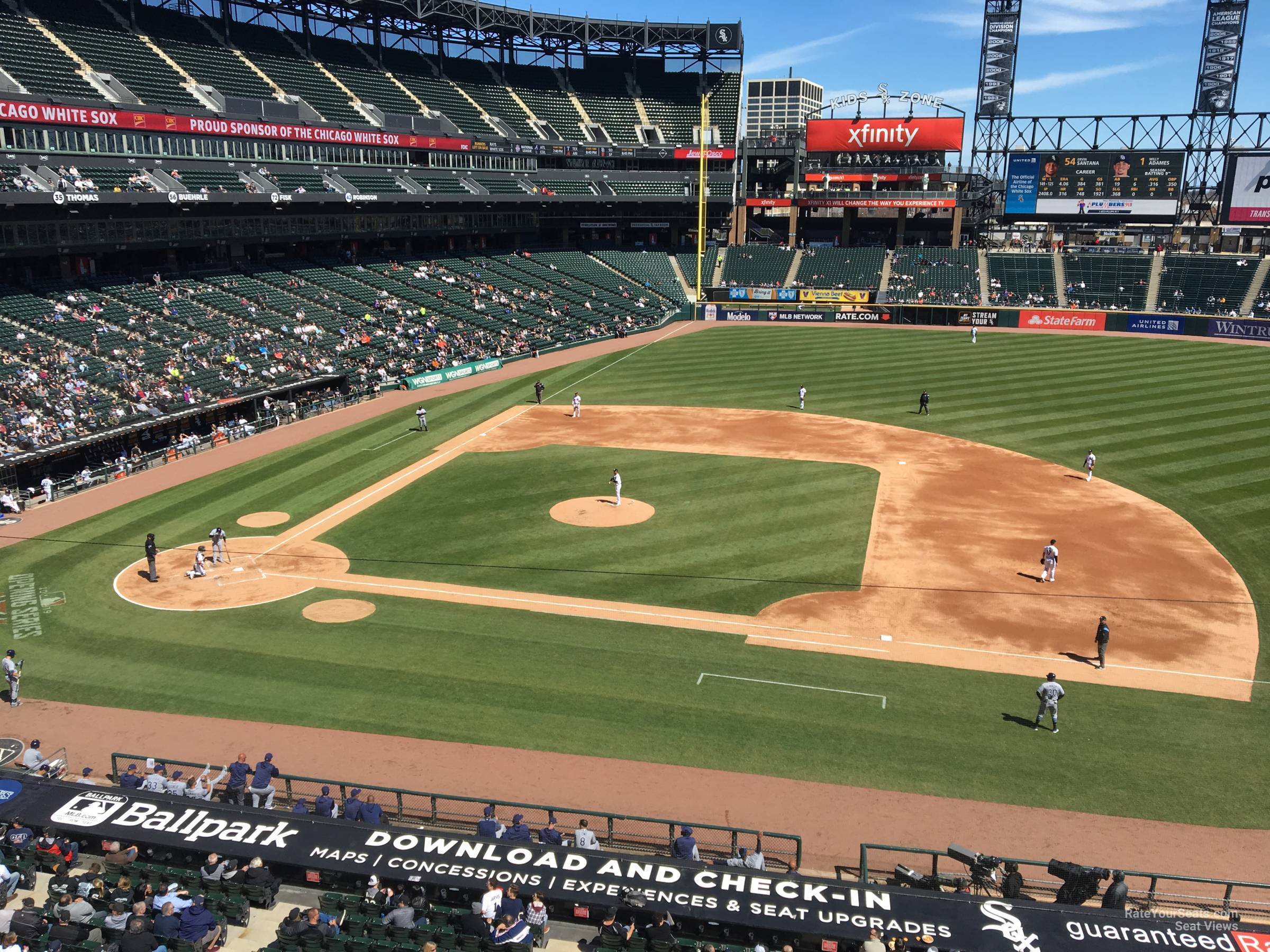 section 324, row 1 seat view  - guaranteed rate field