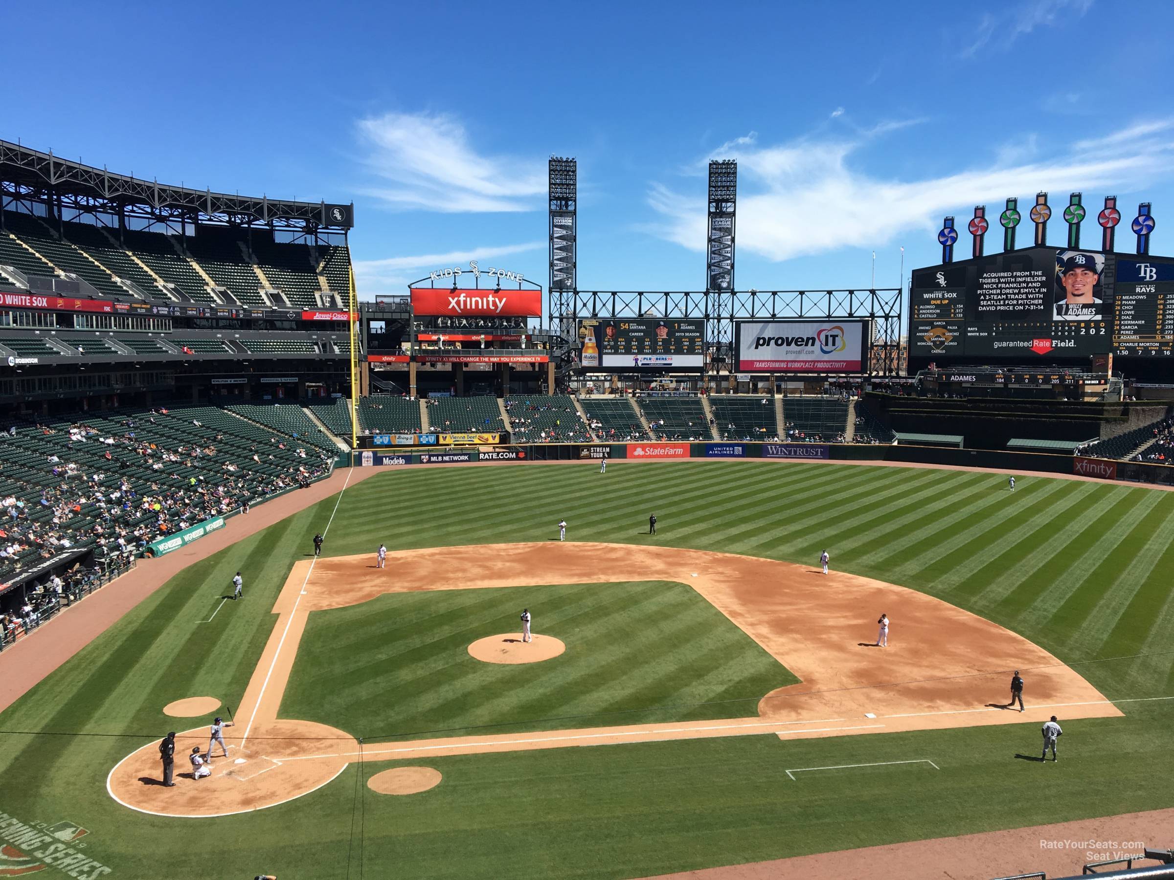 section 328, row 1 seat view  - guaranteed rate field