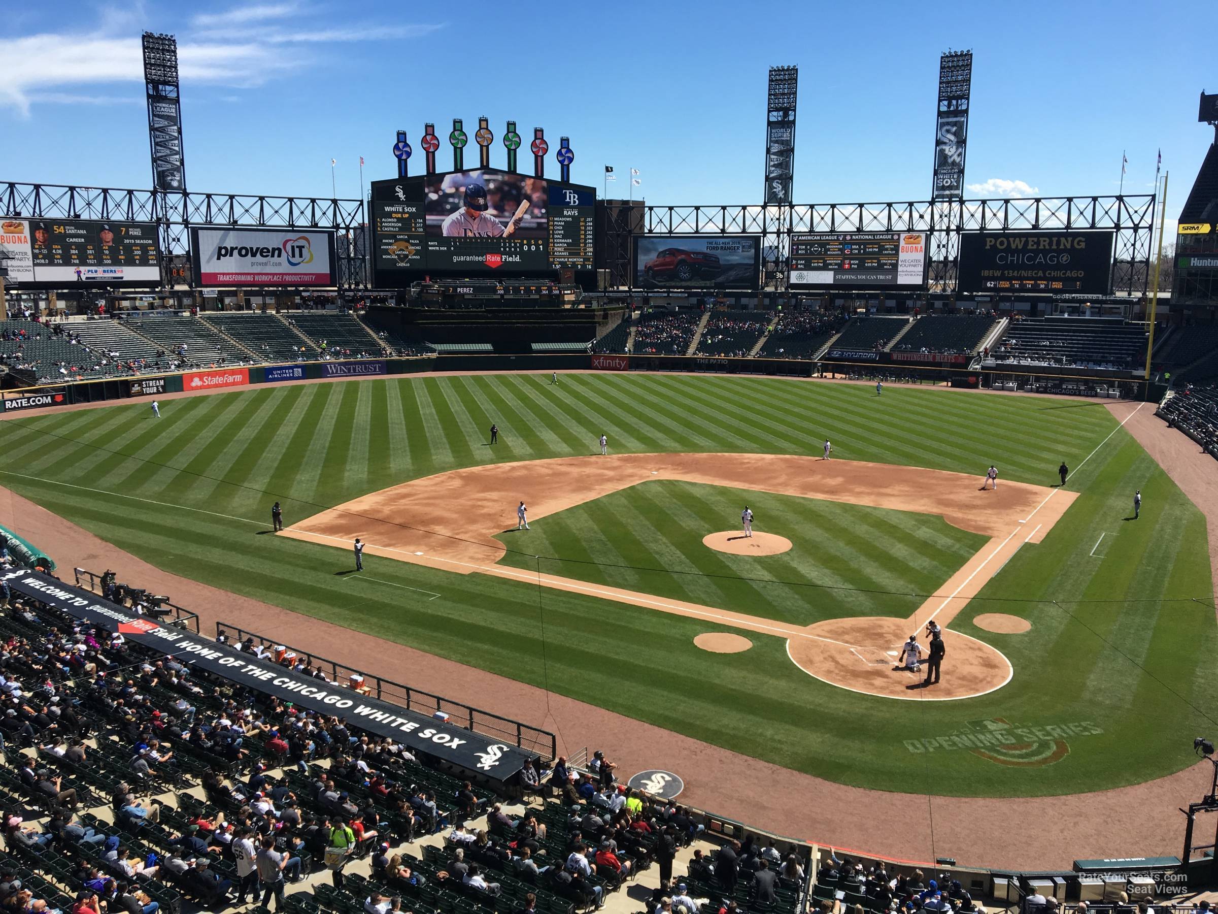 section 334, row 1 seat view  - guaranteed rate field
