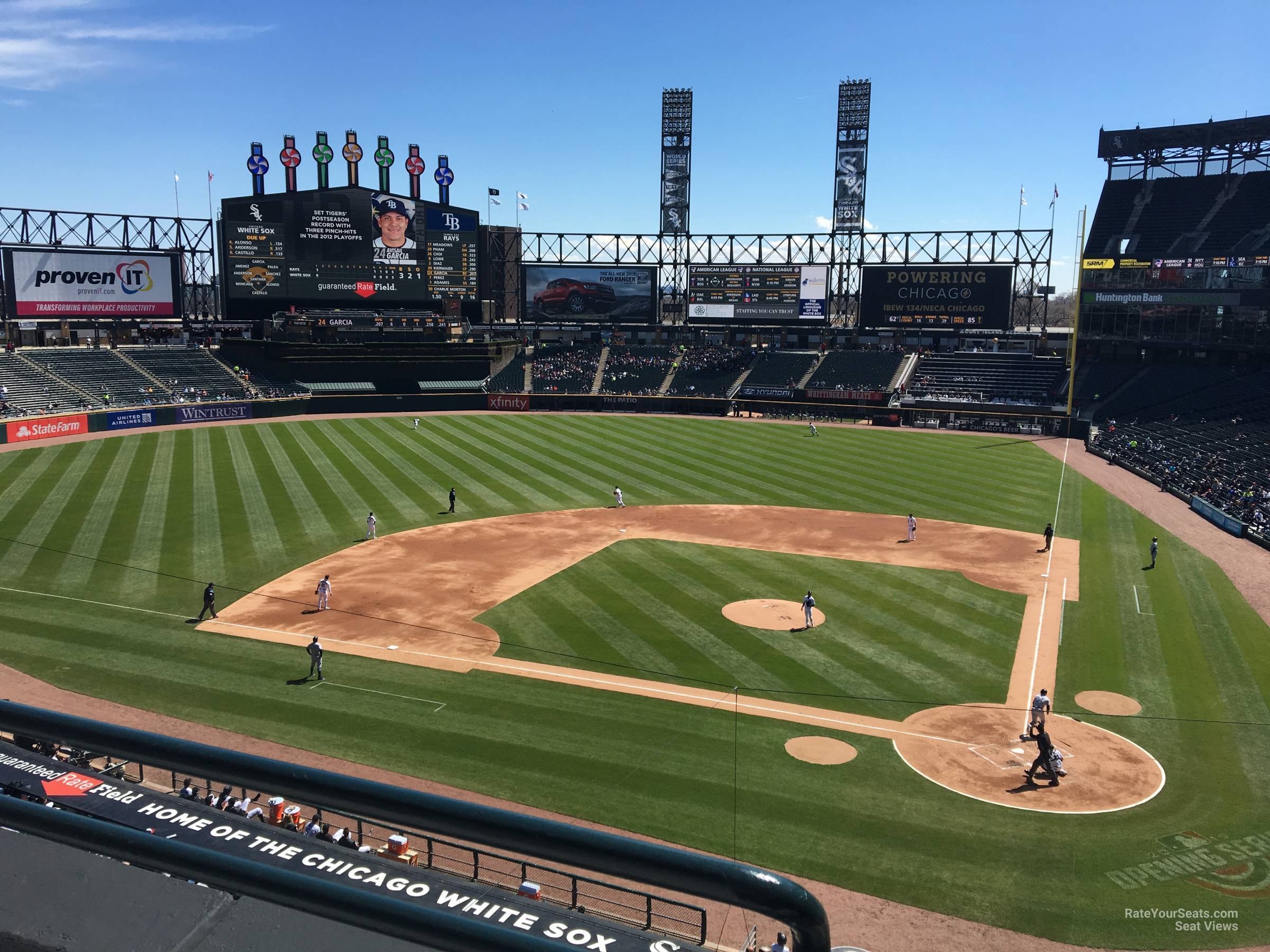 section 335, row 1 seat view  - guaranteed rate field