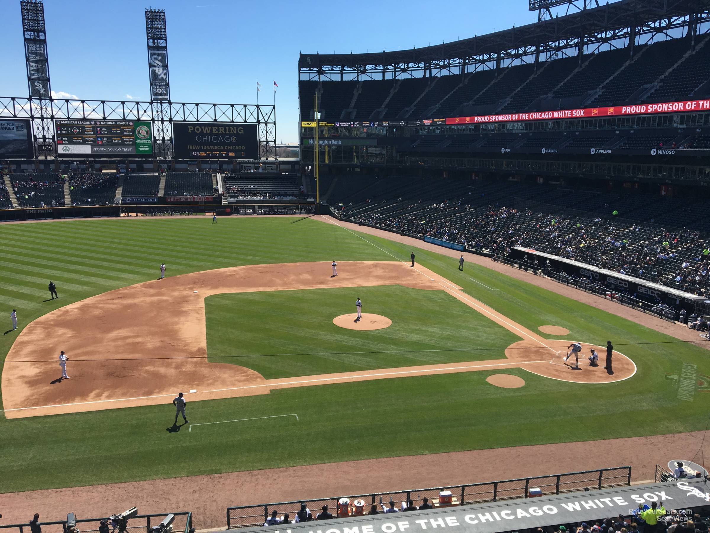 section 340, row 1 seat view  - guaranteed rate field