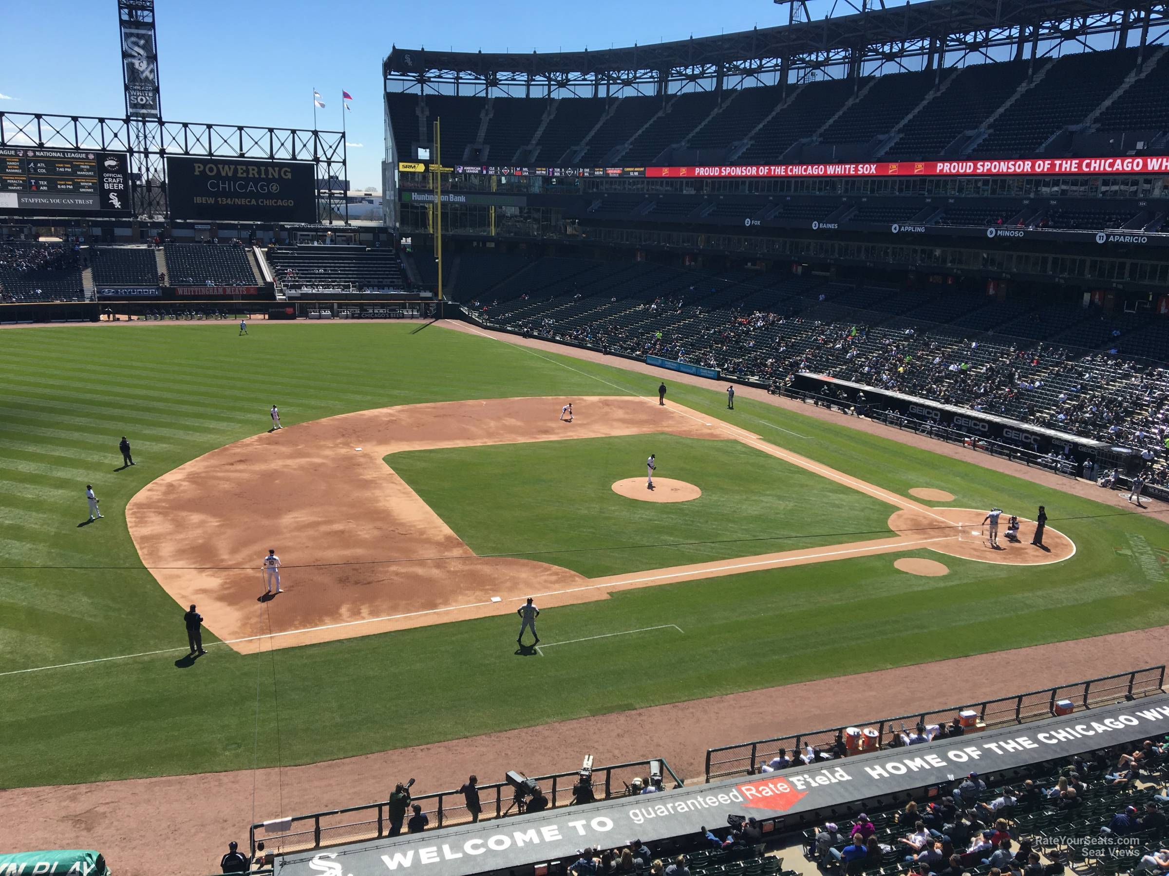 section 342, row 1 seat view  - guaranteed rate field