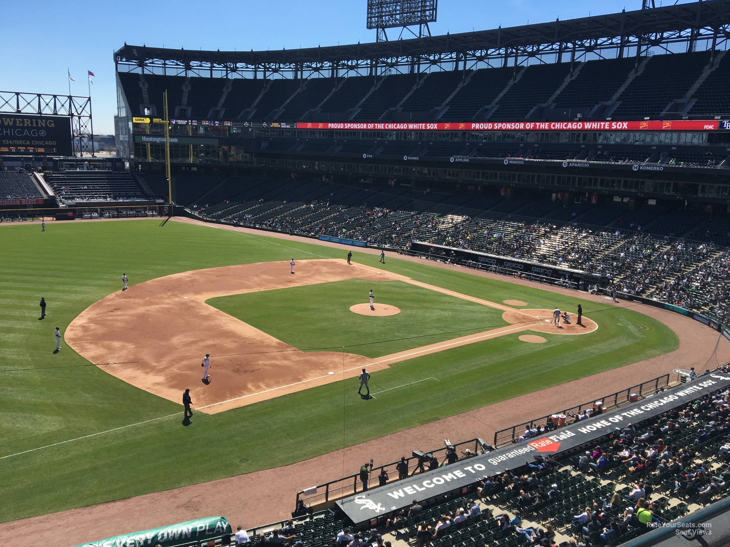 section 344, row 1 seat view  - guaranteed rate field