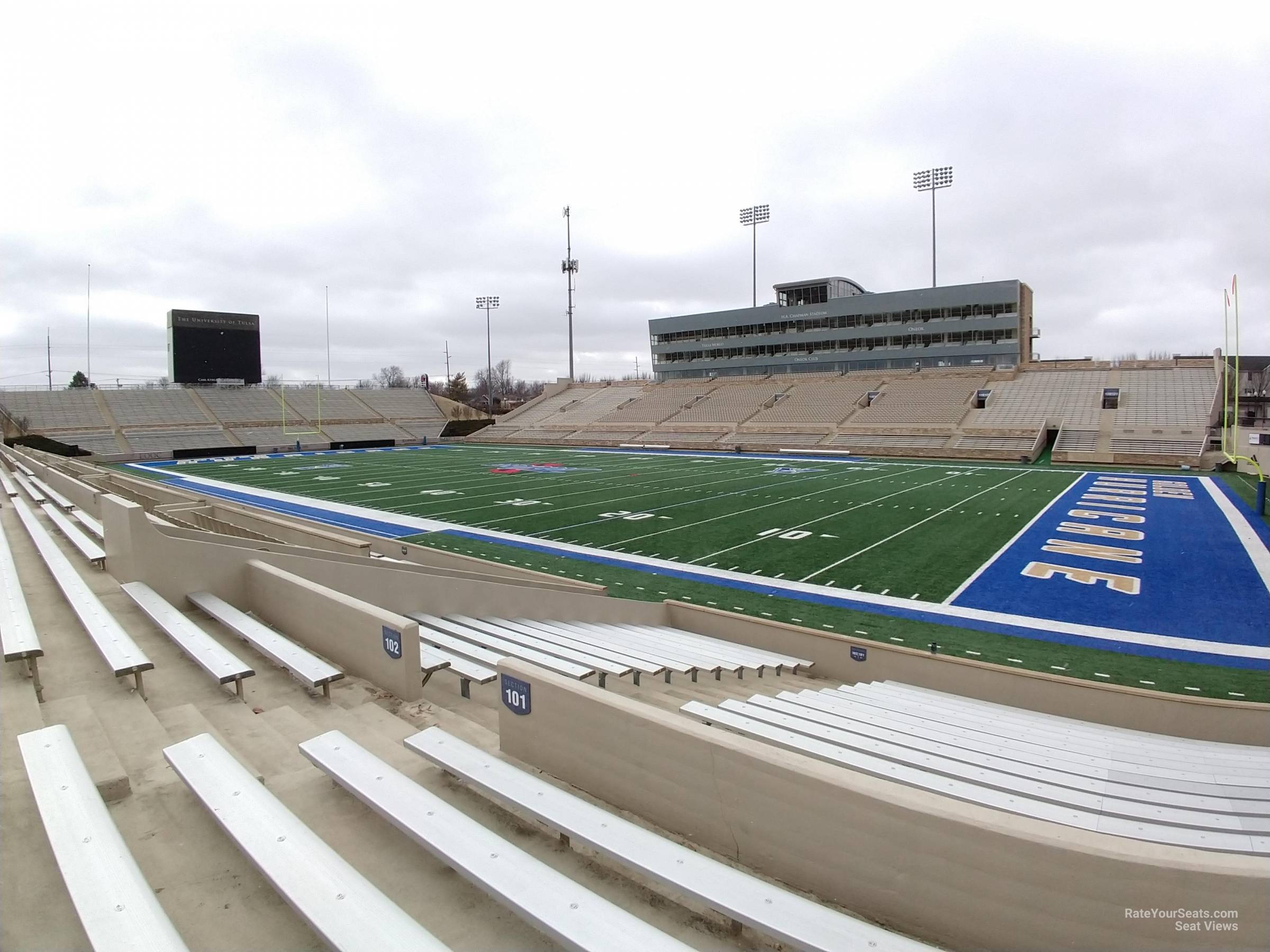 section 101, row 19 seat view  - h.a. chapman stadium
