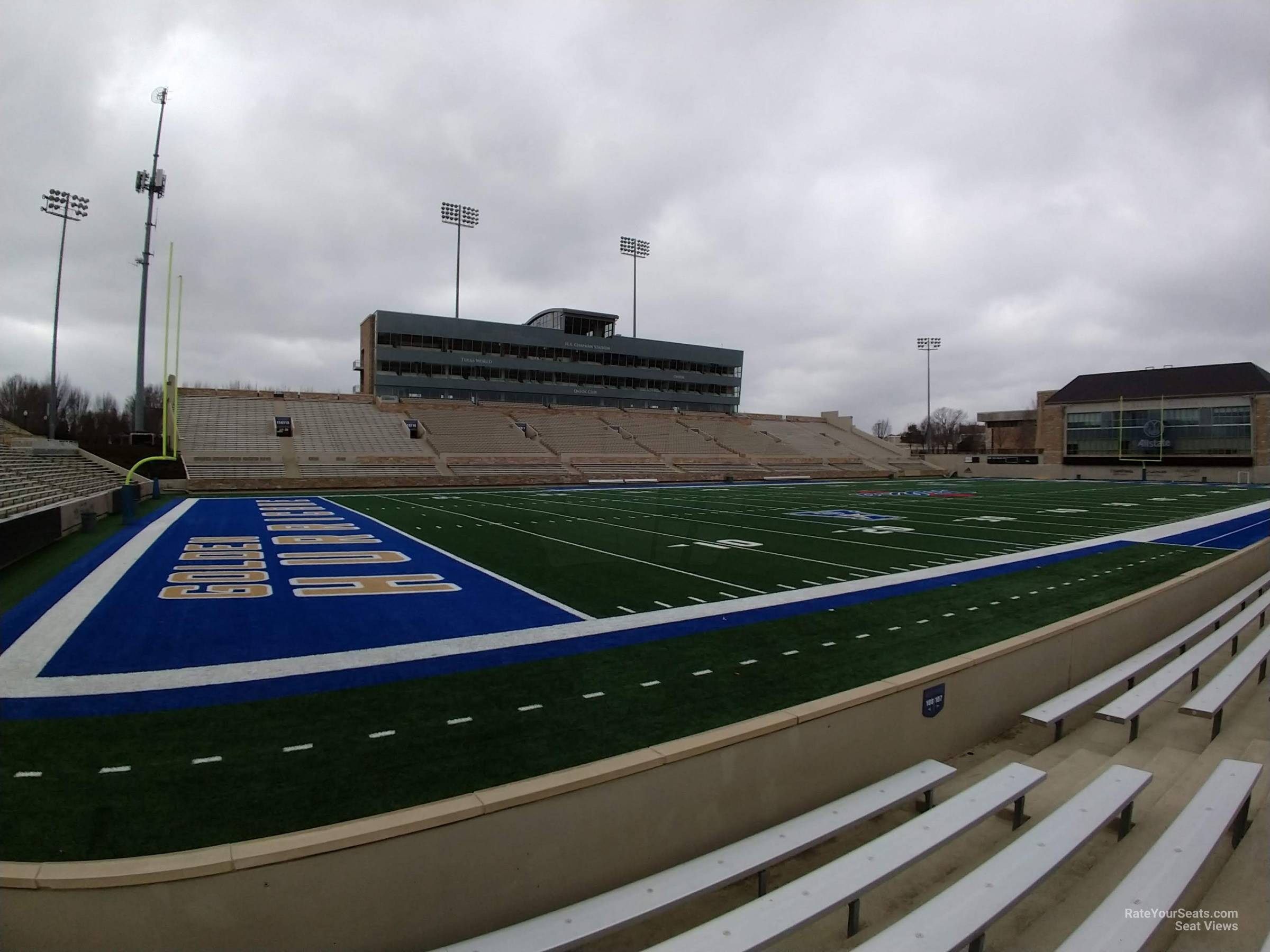 section 108, row 5 seat view  - h.a. chapman stadium