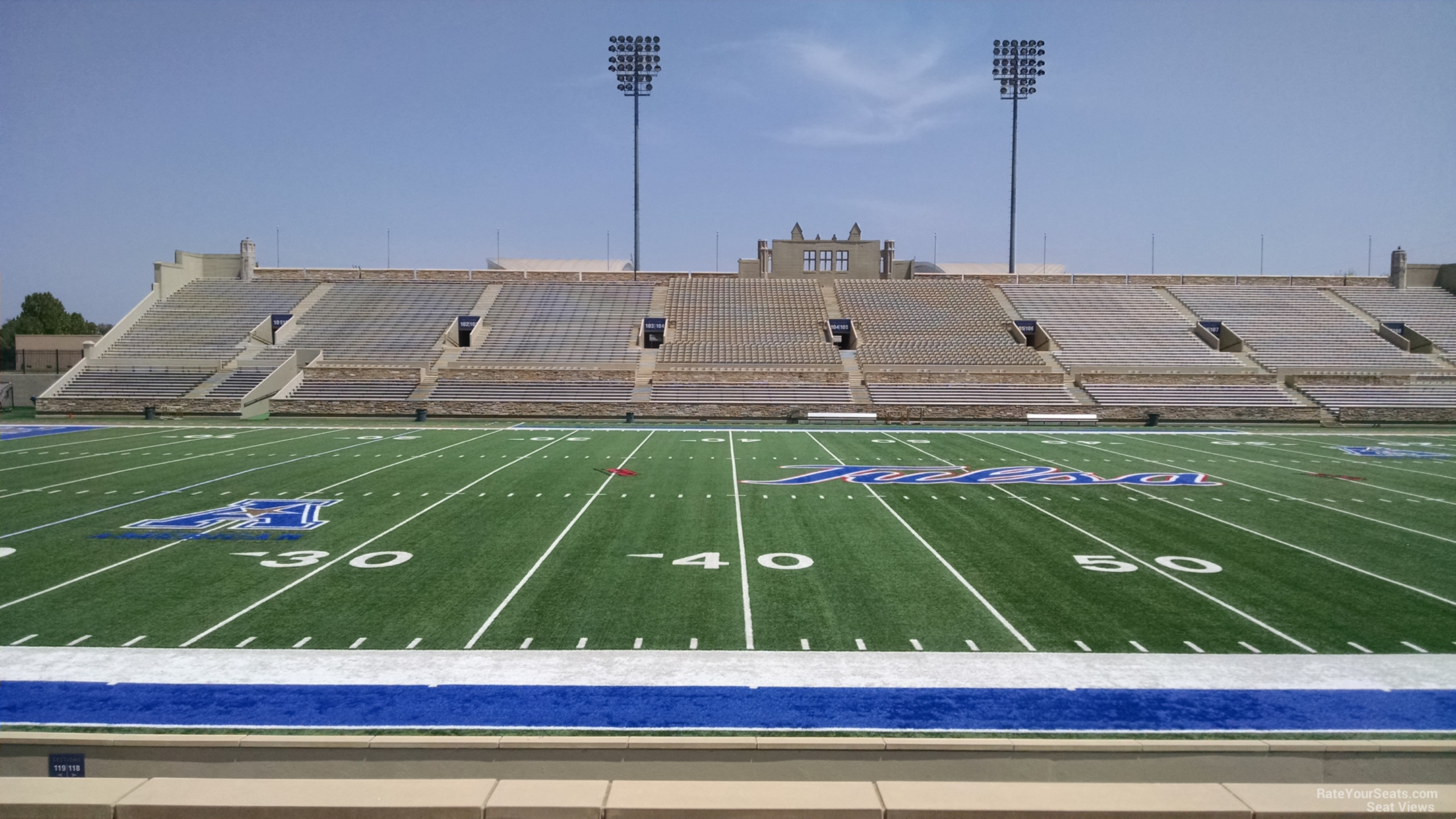 section 118, row 15 seat view  - h.a. chapman stadium