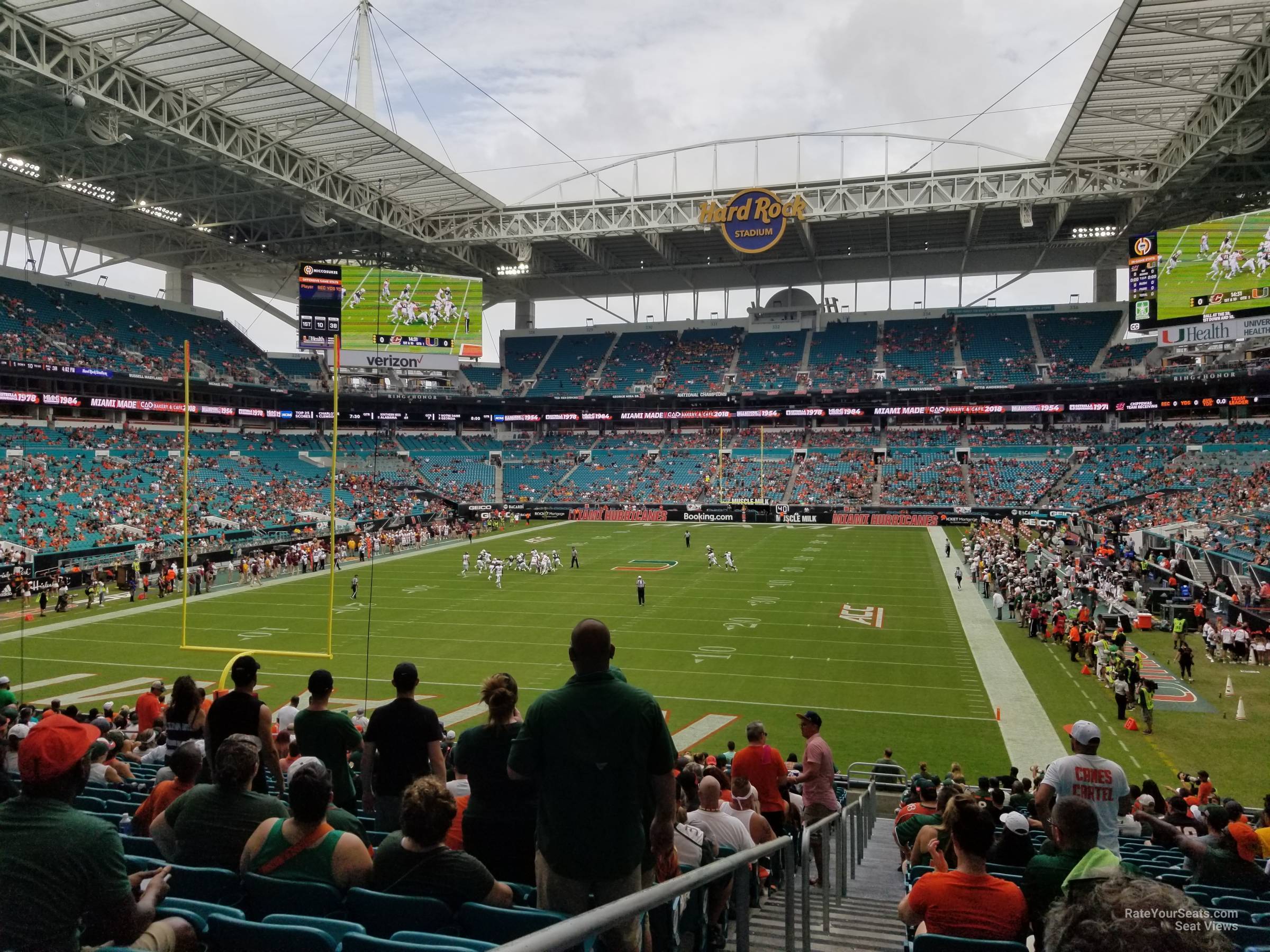section 102, row 28 seat view  for football - hard rock stadium