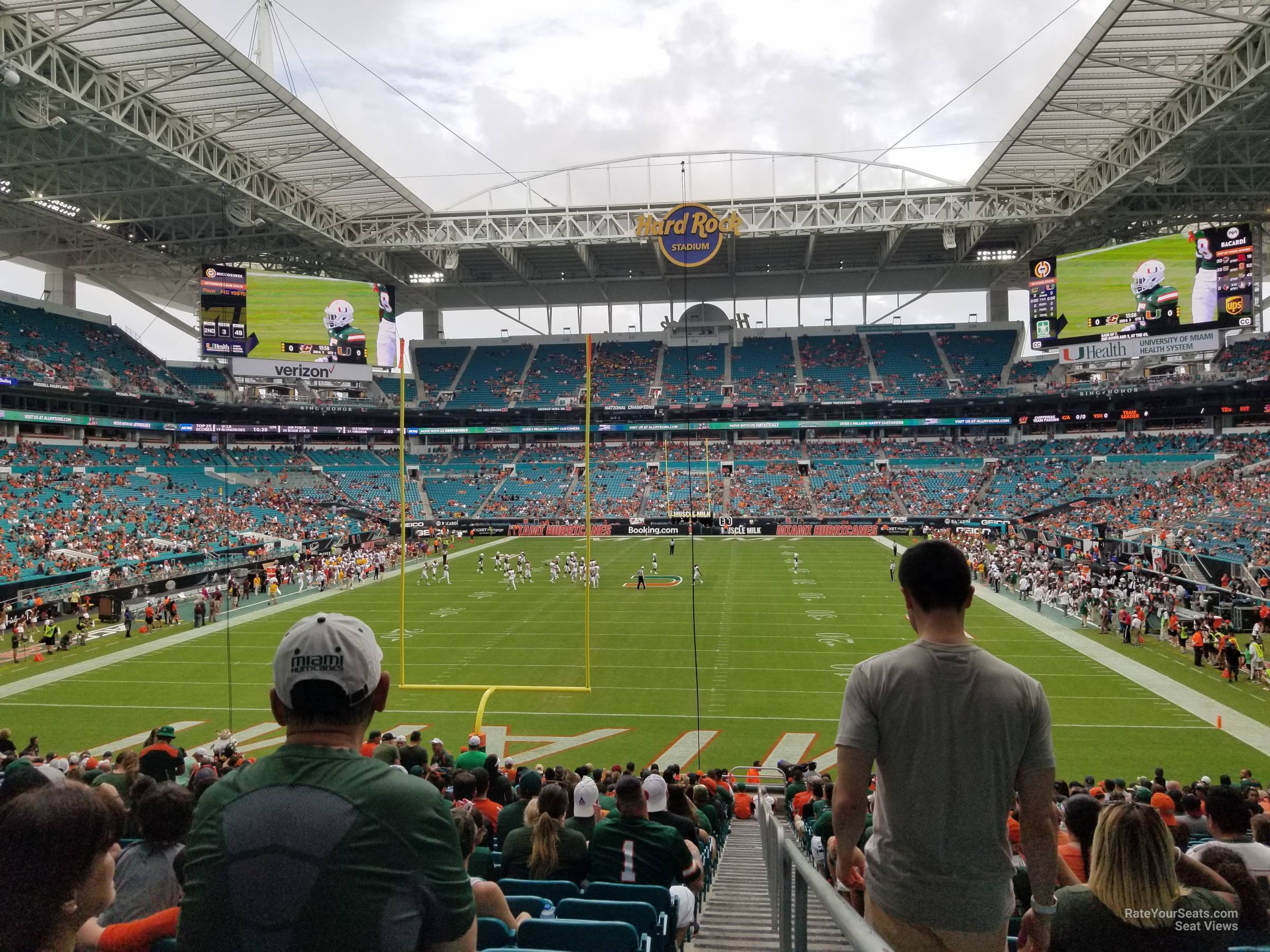 section 103, row 28 seat view  for football - hard rock stadium