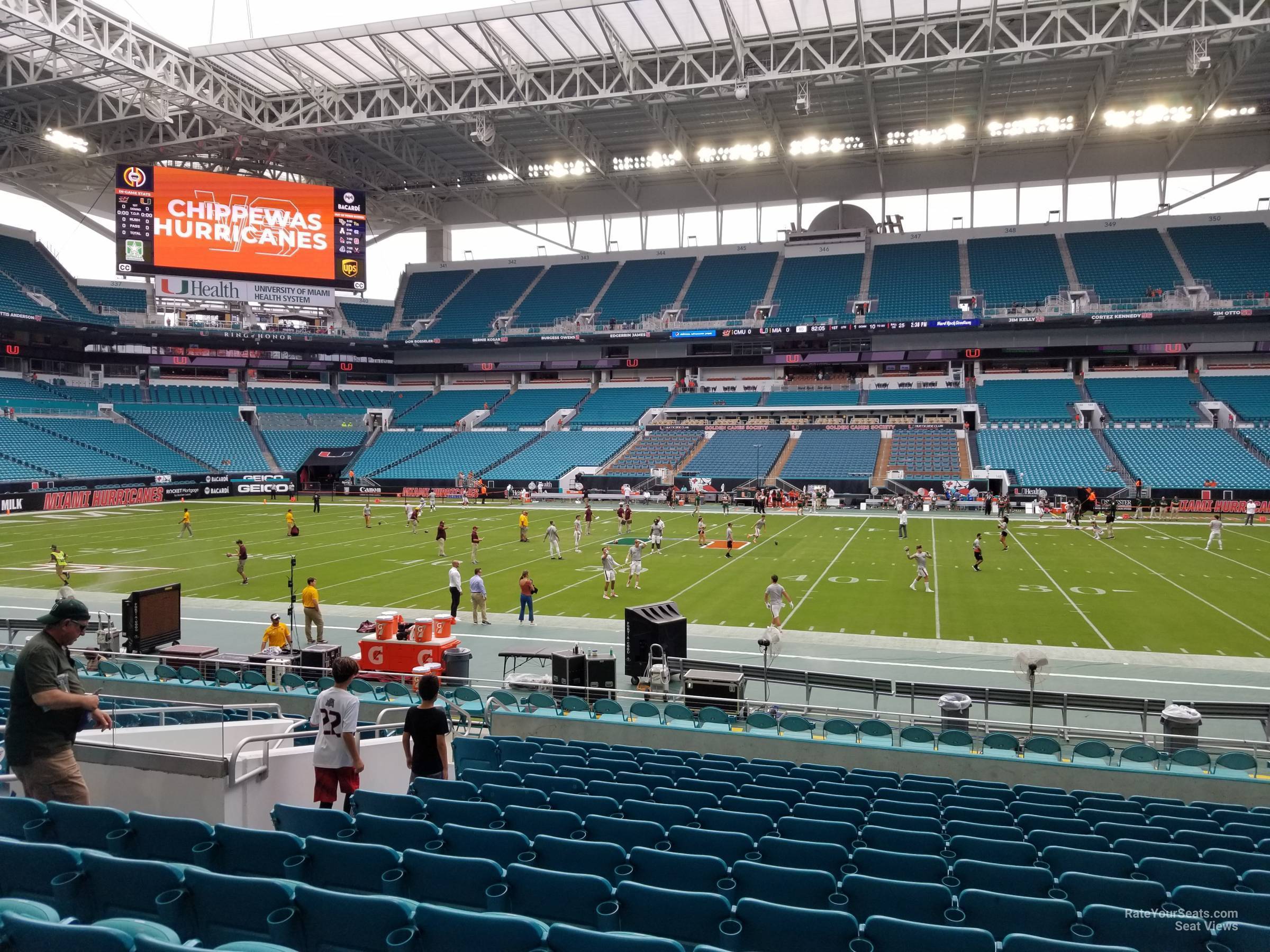 Hard Rock Stadium, section 117, home of Florida Marlins, Miami Hurricanes,  Miami Dolphins, page 1