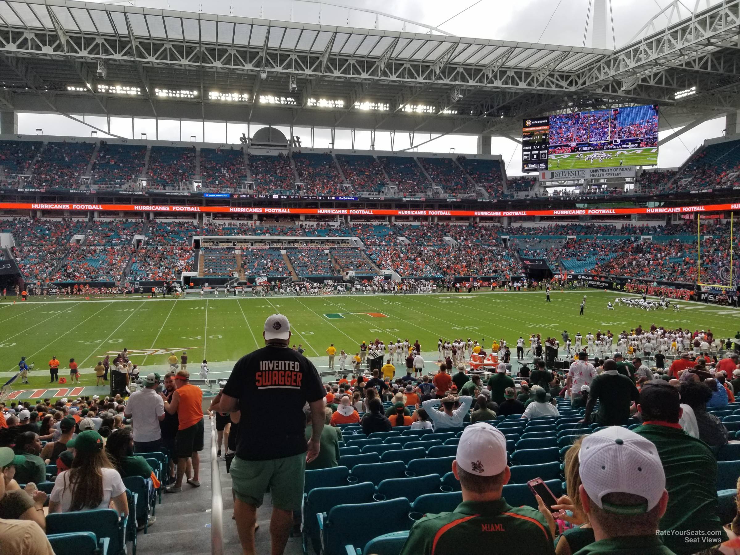 section 119, row 36 seat view  for football - hard rock stadium