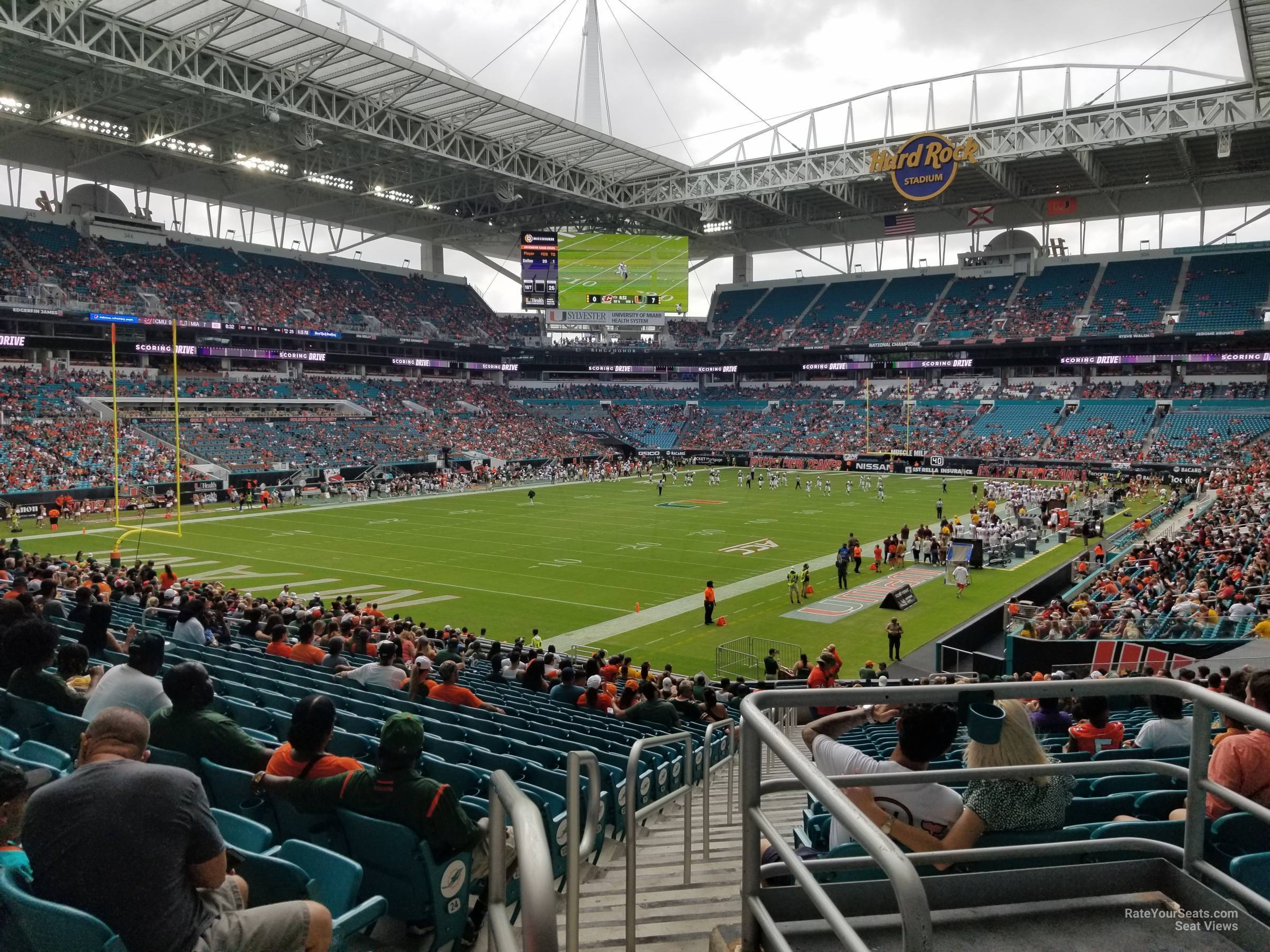 section 126, row 28 seat view  for football - hard rock stadium
