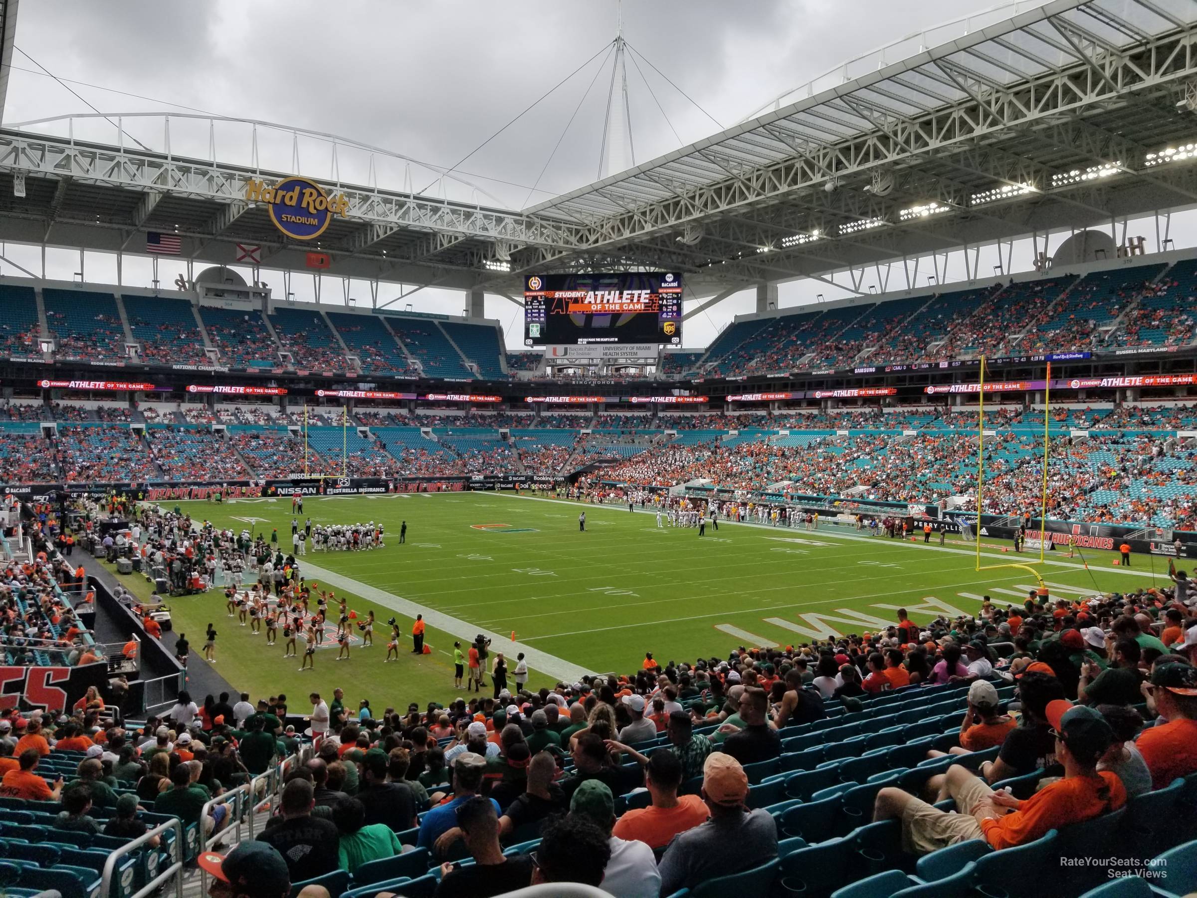 section 135, row 28 seat view  for football - hard rock stadium