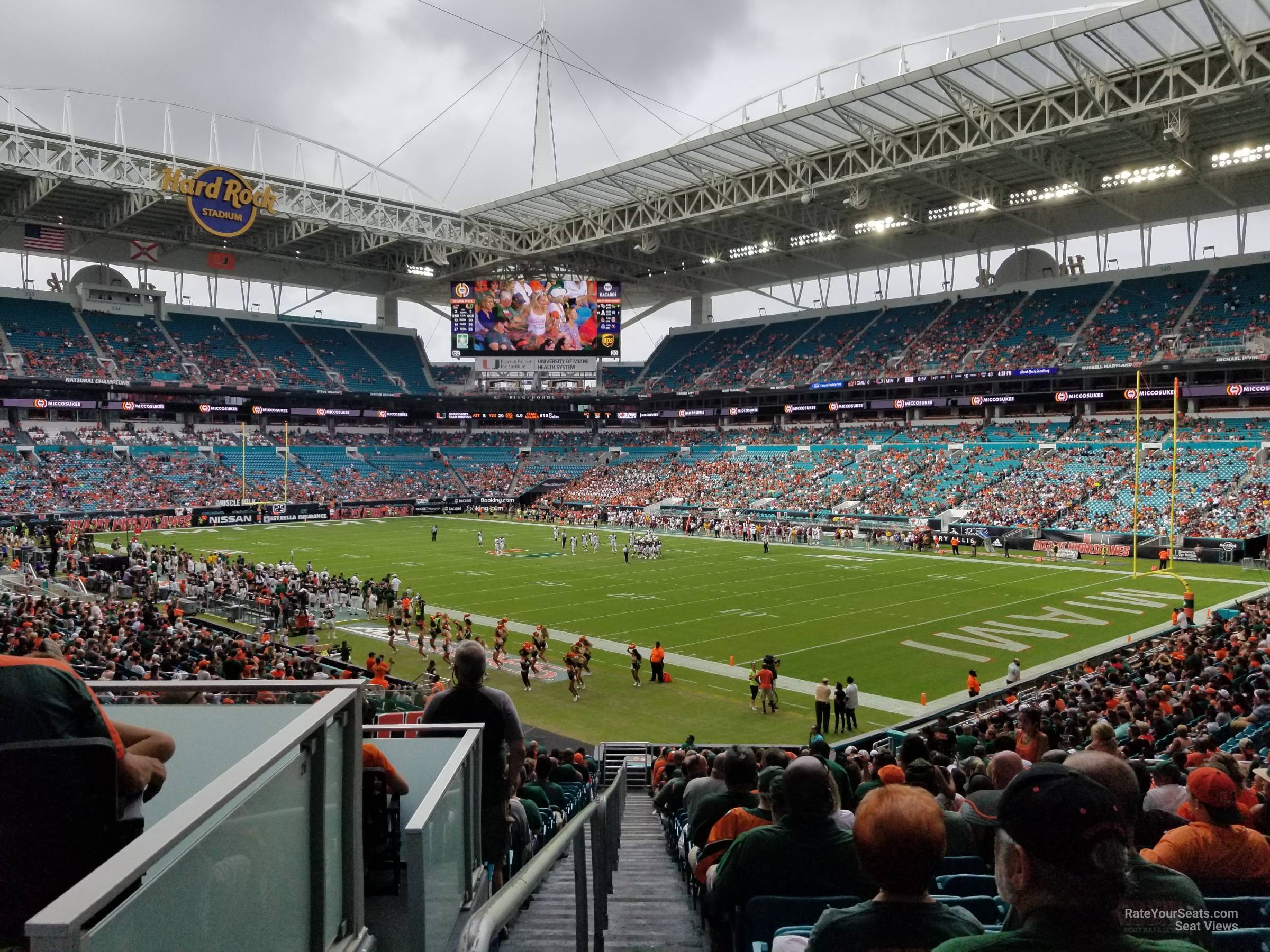 section 138, row 28 seat view  for football - hard rock stadium