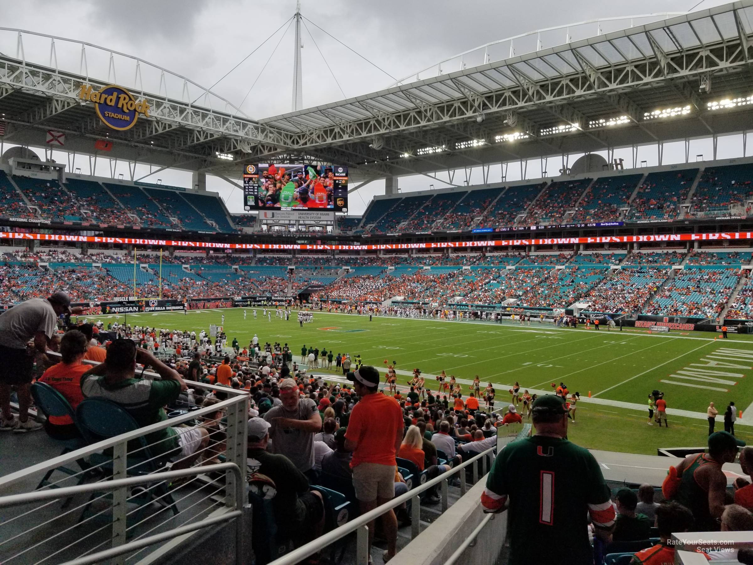 section 139, row 28 seat view  for football - hard rock stadium