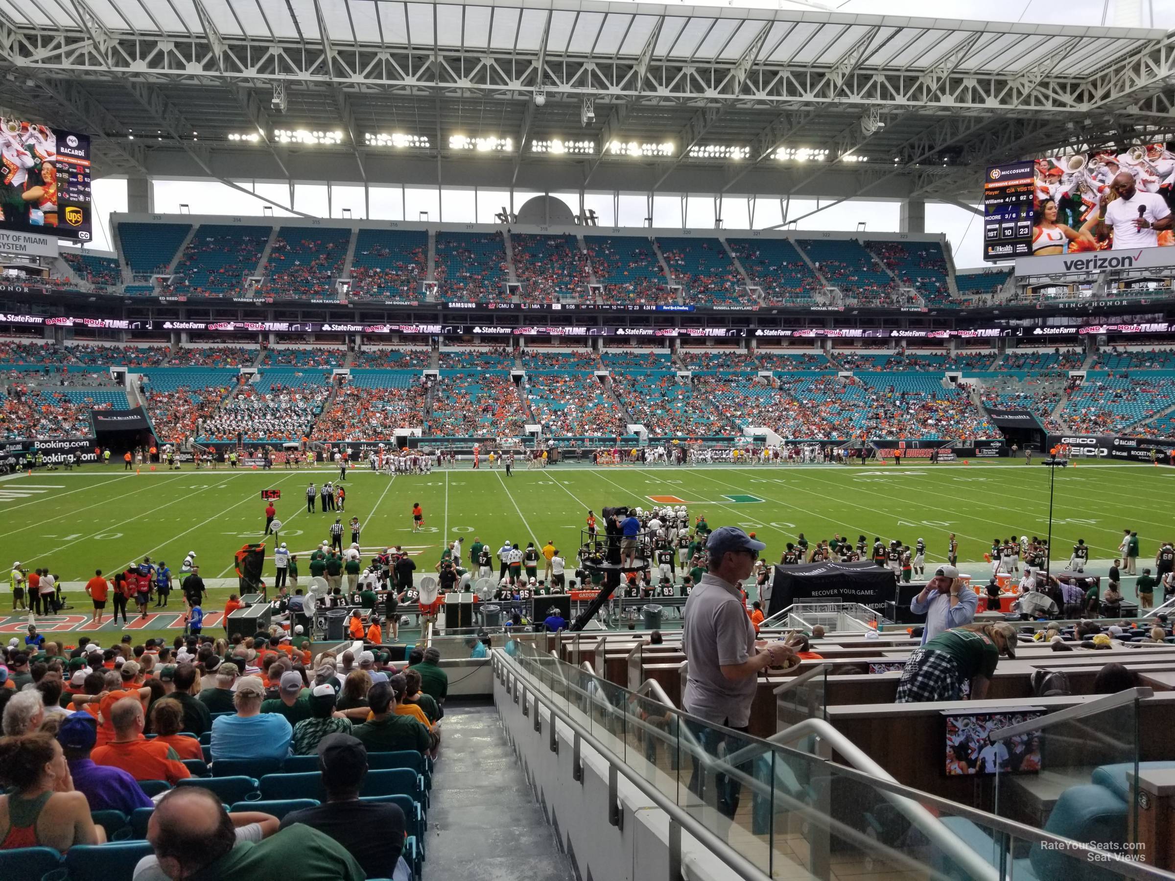 section 148, row 29w seat view  for football - hard rock stadium
