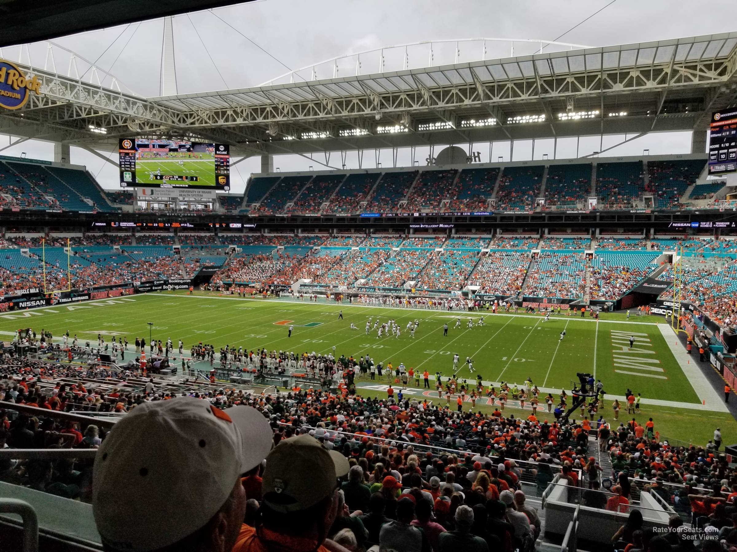 section 243, row 19 seat view  for football - hard rock stadium