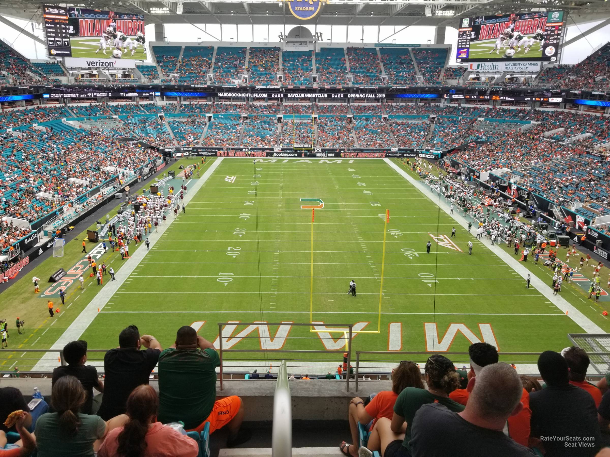 section 305, row 5 seat view  for football - hard rock stadium