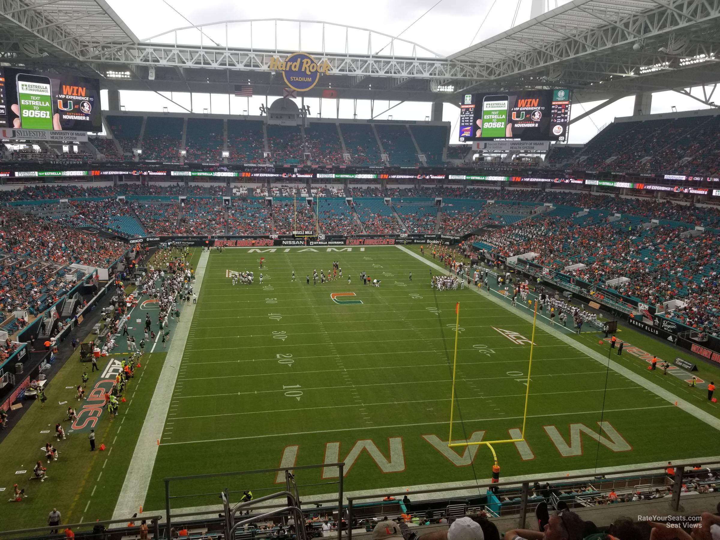 section 333, row 5 seat view  for football - hard rock stadium