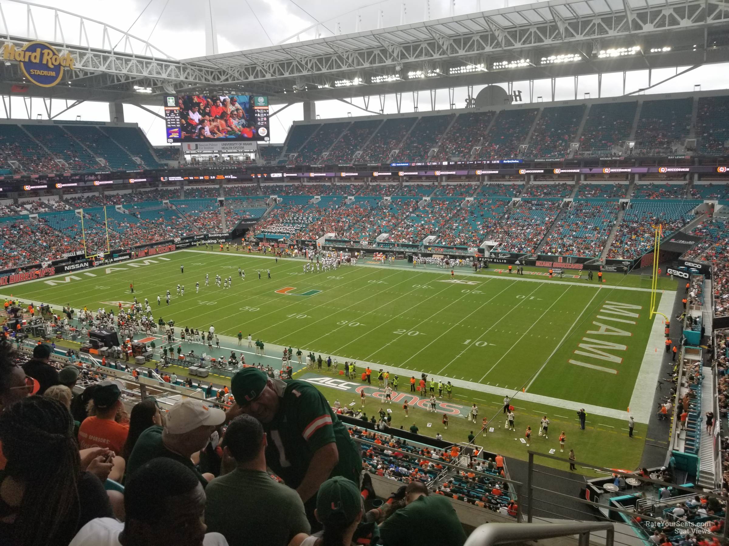 section 341, row 5 seat view  for football - hard rock stadium