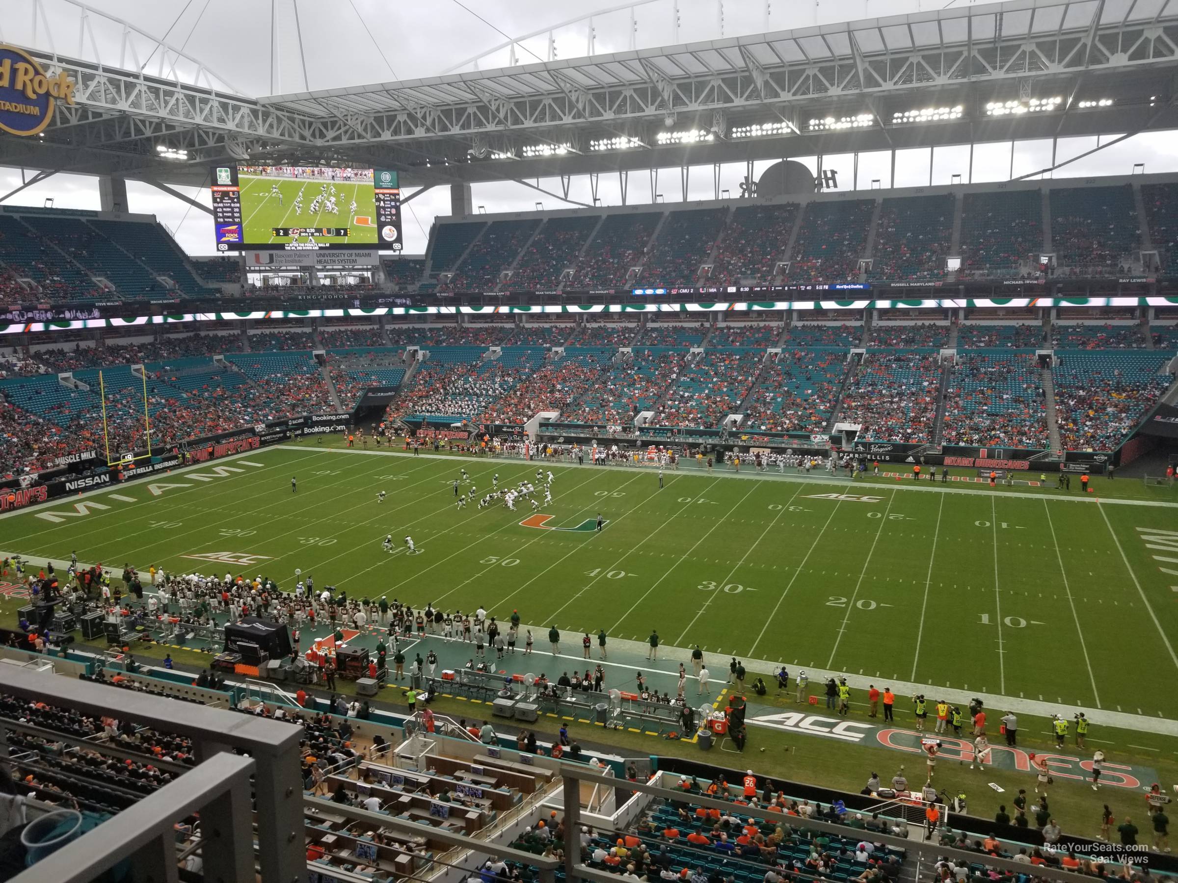 section 343, row 5 seat view  for football - hard rock stadium