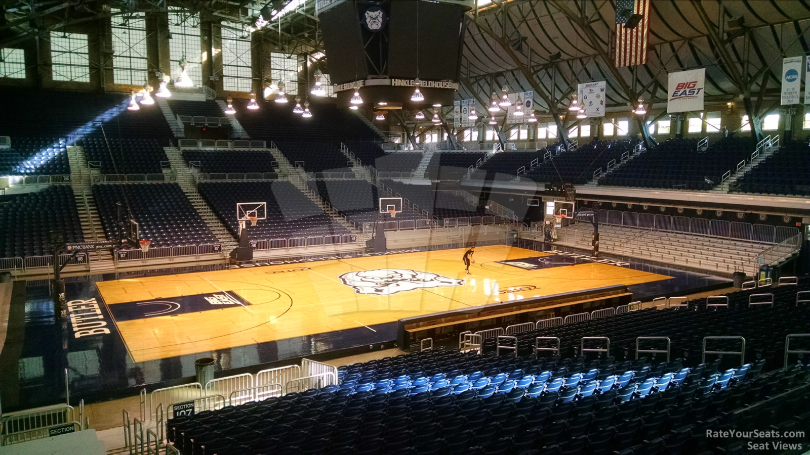 section 208, row 3 seat view  - hinkle fieldhouse
